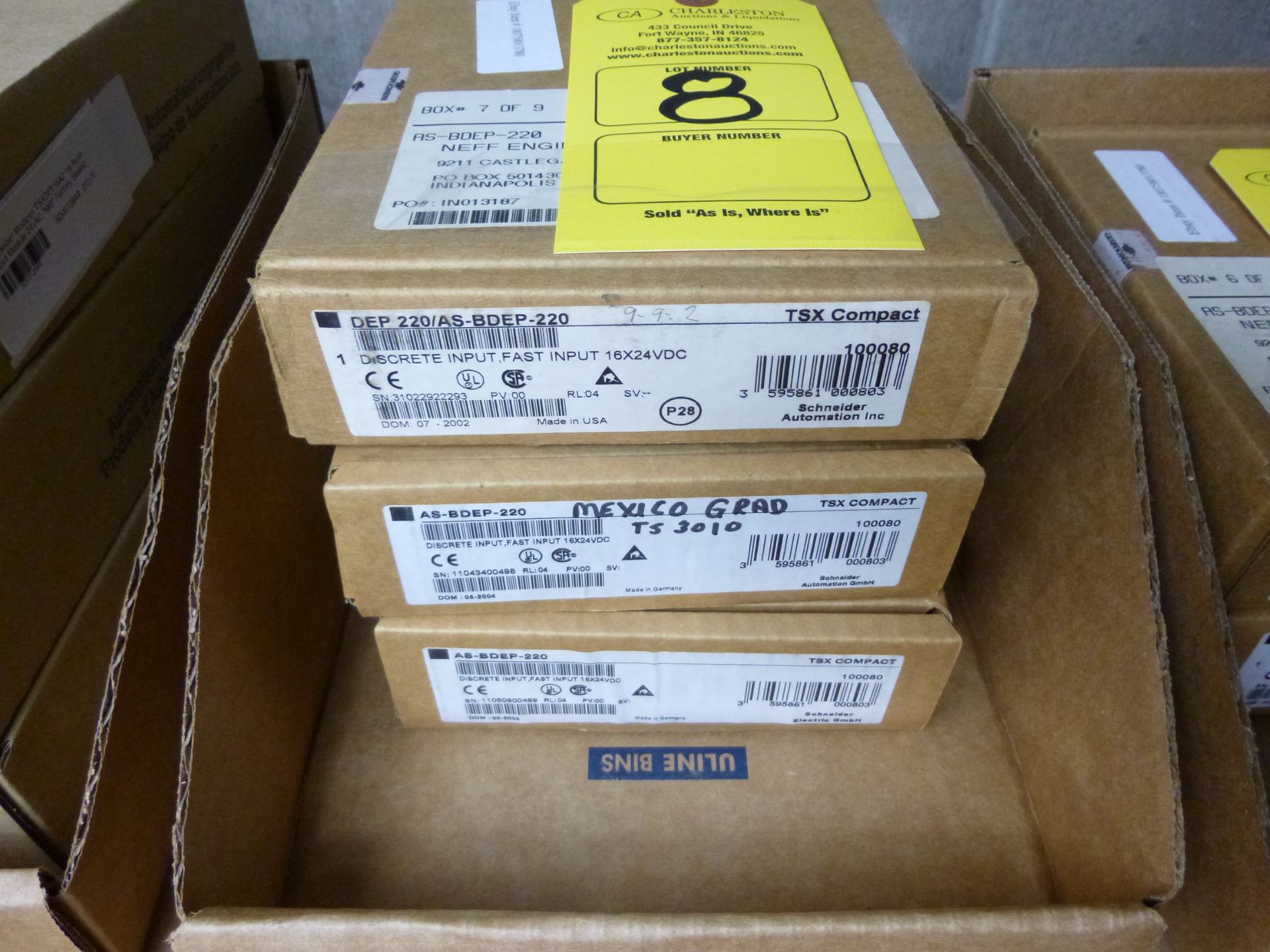 (Qty 3) Schneider Modicon DEP220/AS-BDEP-220 (new in box) Shipping can be prepared for either ground
