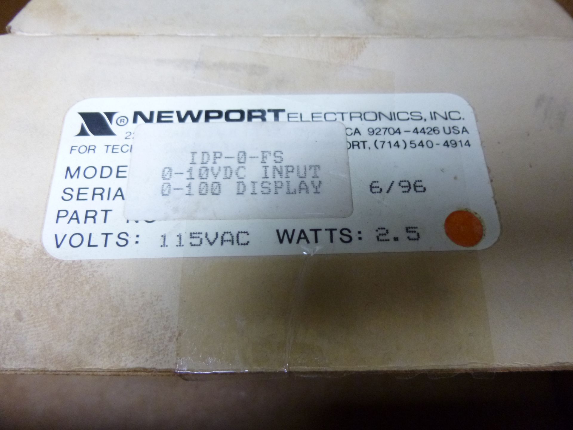 Newport IDP-0-FS panel meter (new in box) Shipping can be prepared for either ground package or - Image 2 of 2