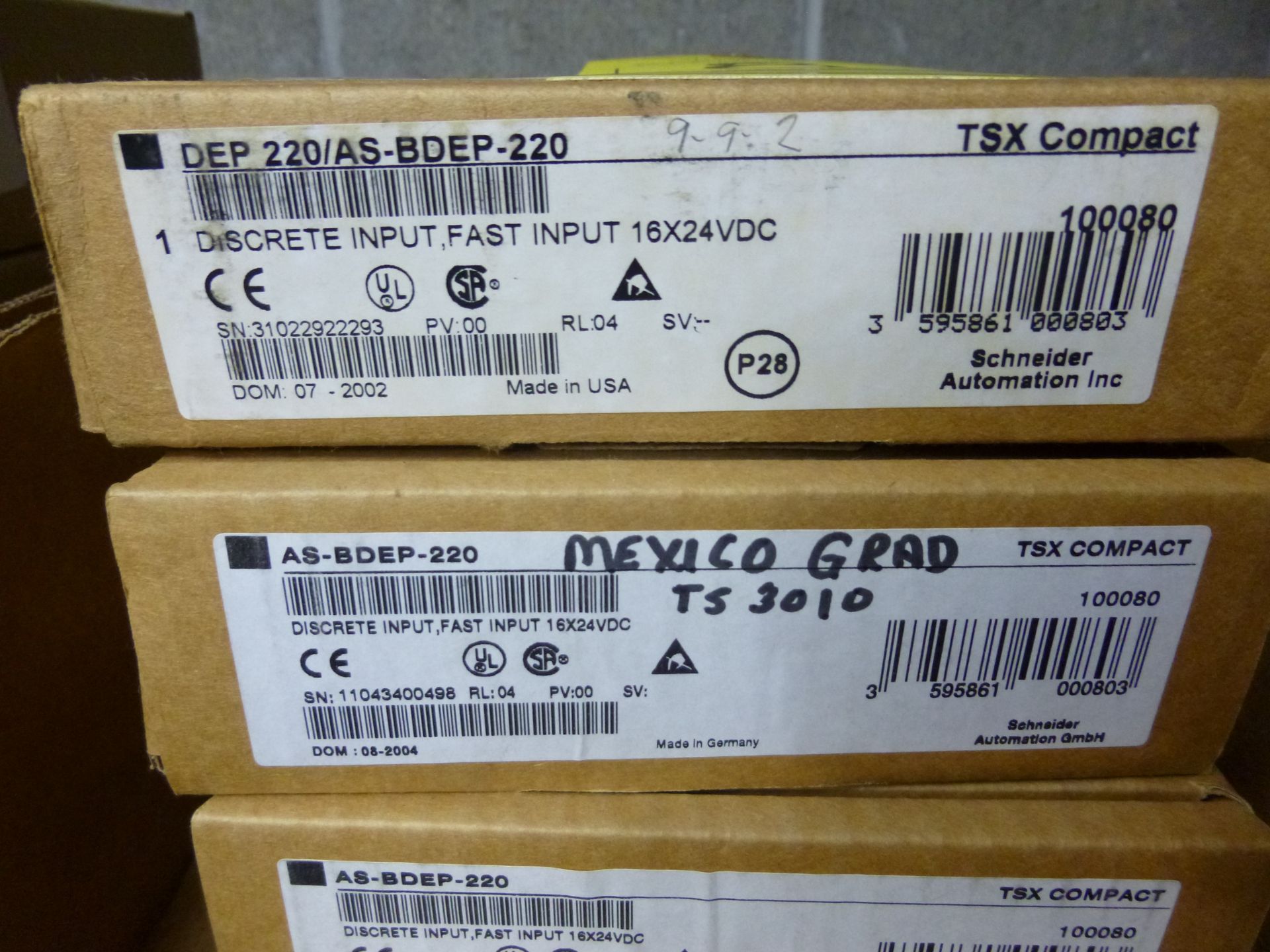(Qty 3) Schneider Modicon DEP220/AS-BDEP-220 (new in box) Shipping can be prepared for either ground - Image 2 of 2