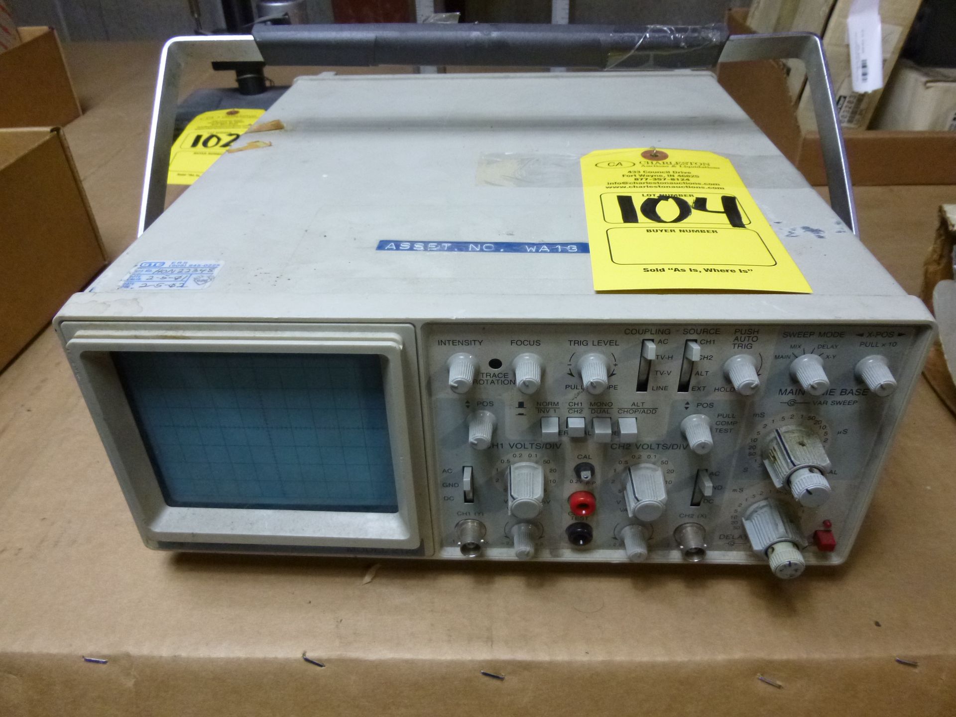BK Precision Model 2125 Oscilloscope Shipping can be prepared for either ground package or LTL for
