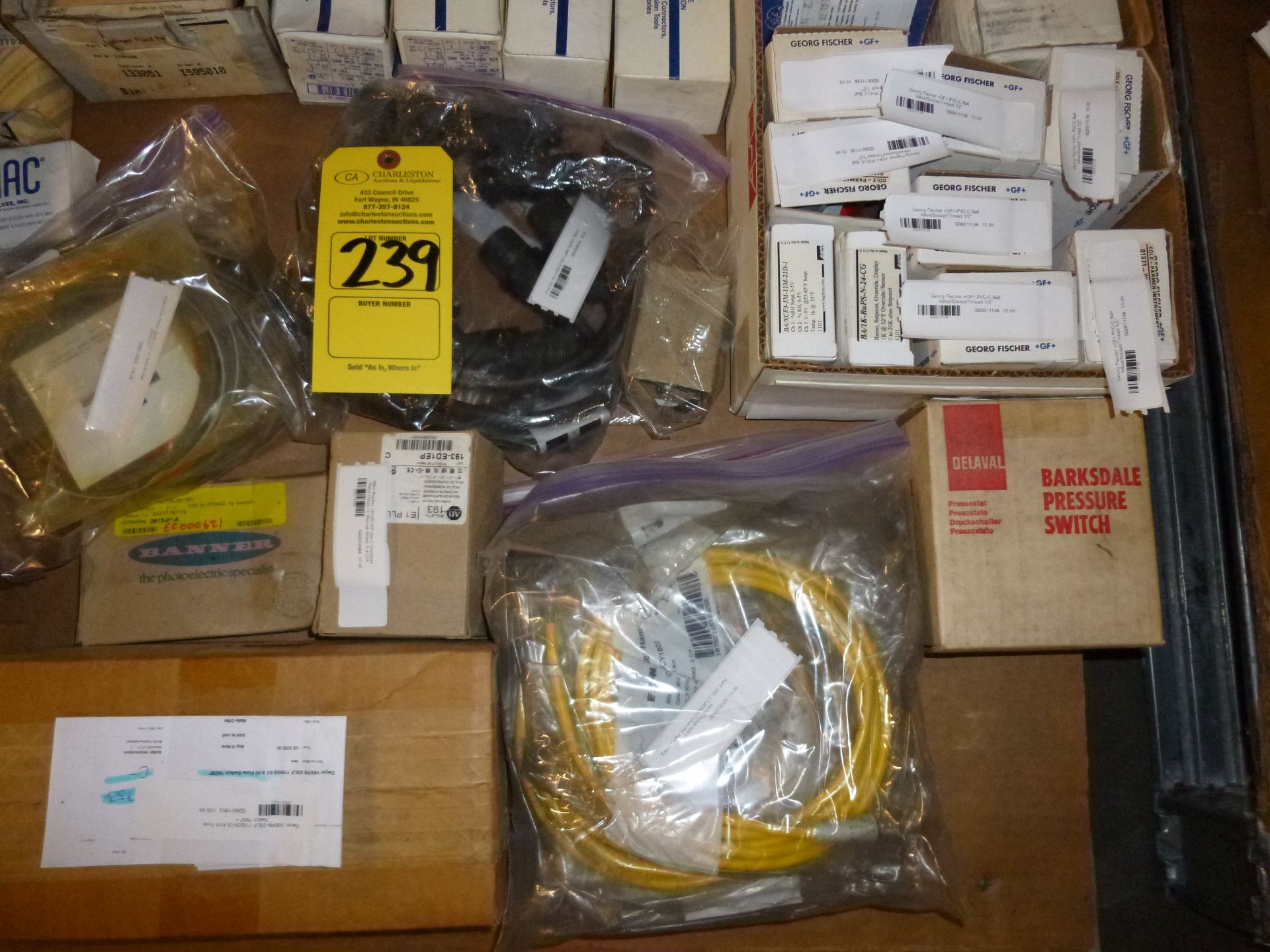 Pallet of assorted parts and electrical (mostly new in package) Shipping can be prepared for