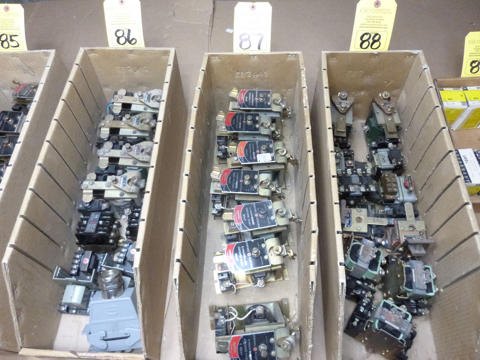 (Qty 7) GE Ground Fault Relays as pictured Shipping can be prepared for either ground package or LTL