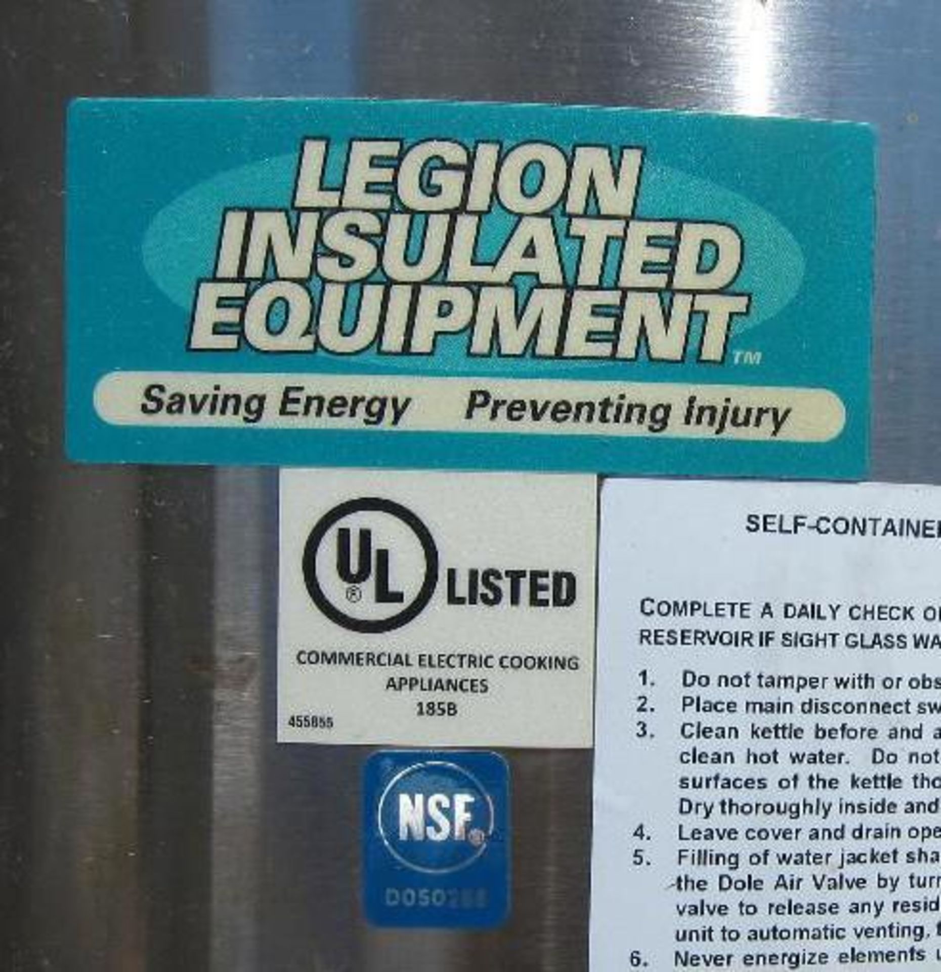 Legion self contained steam jacketed kettle - Bild 4 aus 8