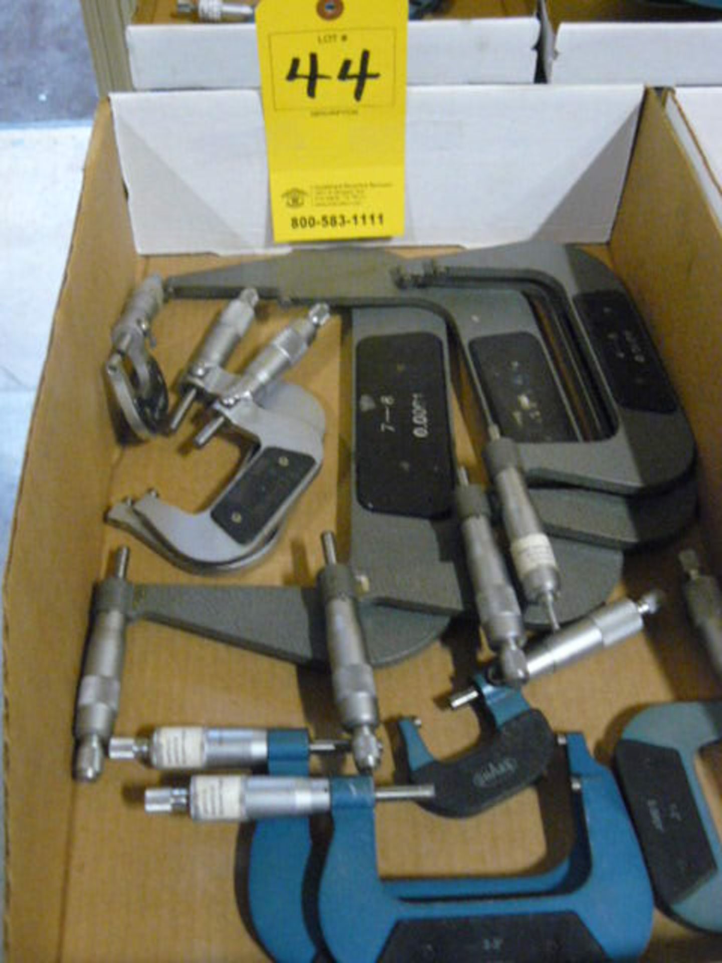 (LOT) (11) MICROMETERS, 0" TO 8" CAPACITY