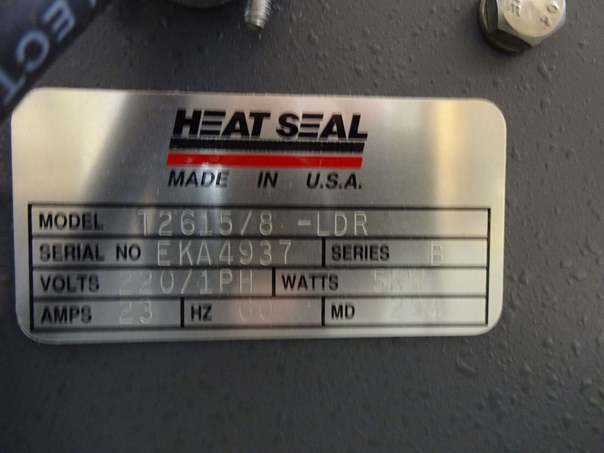15" X 20" HEAT SEAL MODEL HS-1520 "L-BAR" SEALER; S/N EIA4920 WITH 26" LONG X 15" WIDE X 8" HIGH - Image 6 of 8