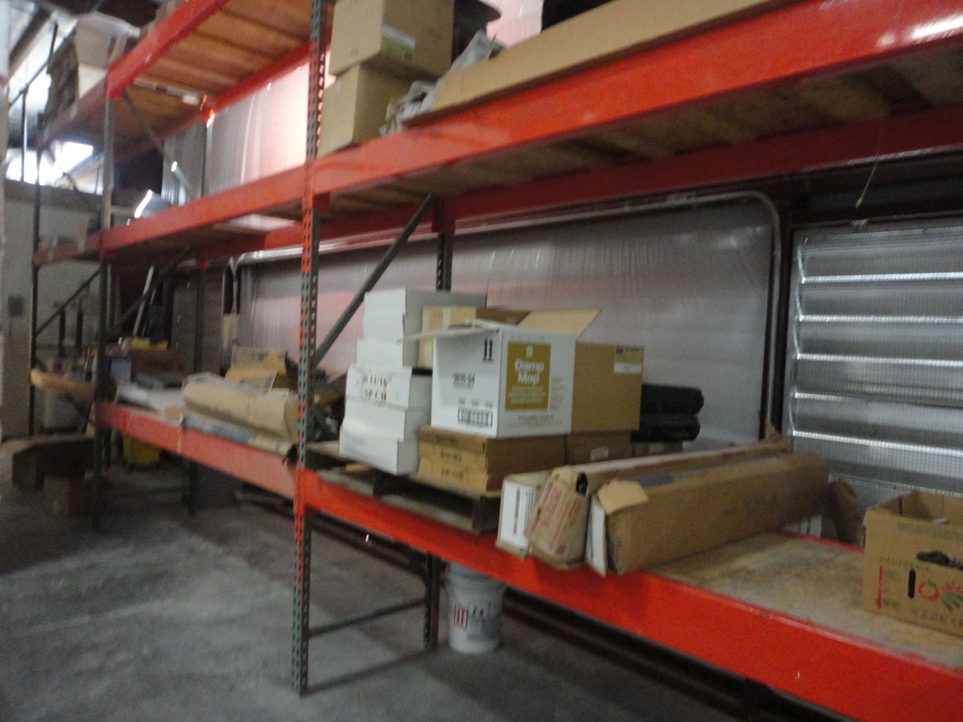 (LOT) MISCELLANEOUS HARDWARE ON (4) SECTIONS PALLET RACK **NO RACK** - Image 2 of 3