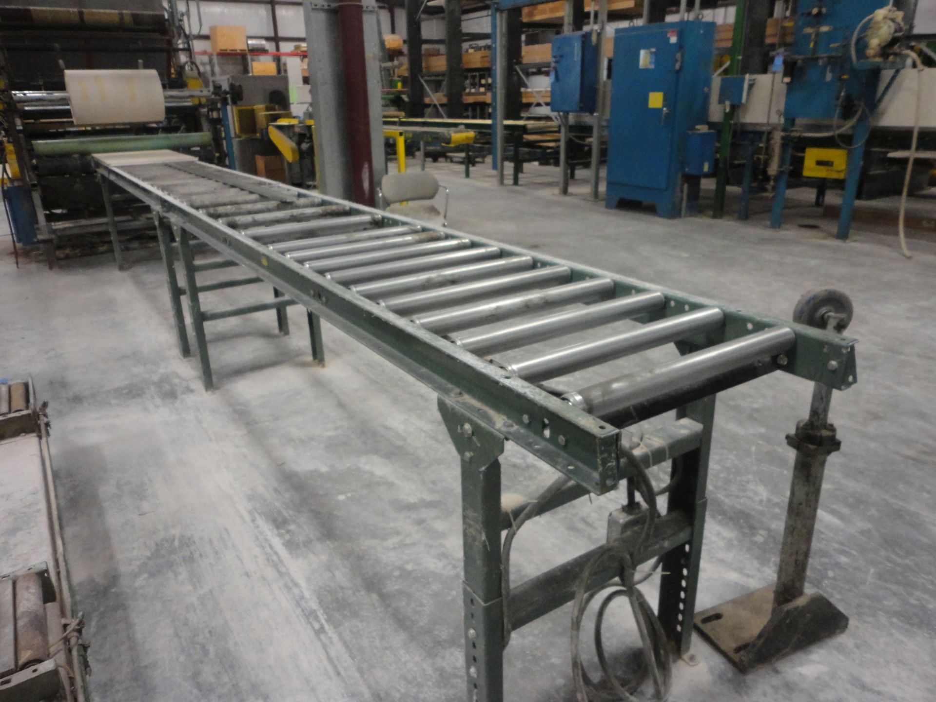 60" WIDE VINYL TO PANEL APPLICATION MACHINE ENTRY PINCH ROLLS, OVERHEAD VINYL ROLL FEED TO GLUE - Image 22 of 22