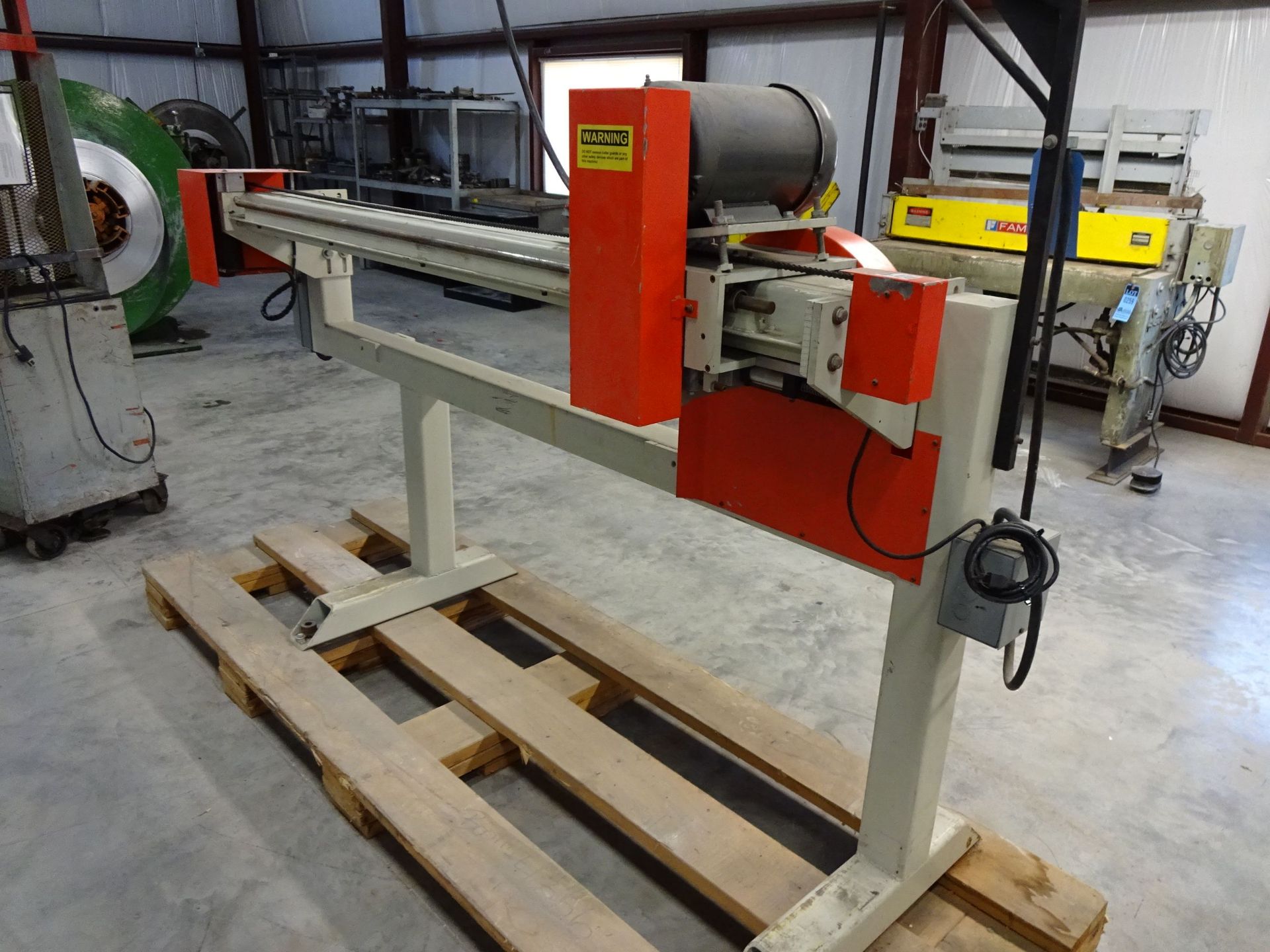 16" DIAMETER BLADE X 60" UNIQUE MACHINE AND TOOL CO. MODEL 42 HORIZONTAL PANEL SAW; S/N 080798115 ( - Image 7 of 7