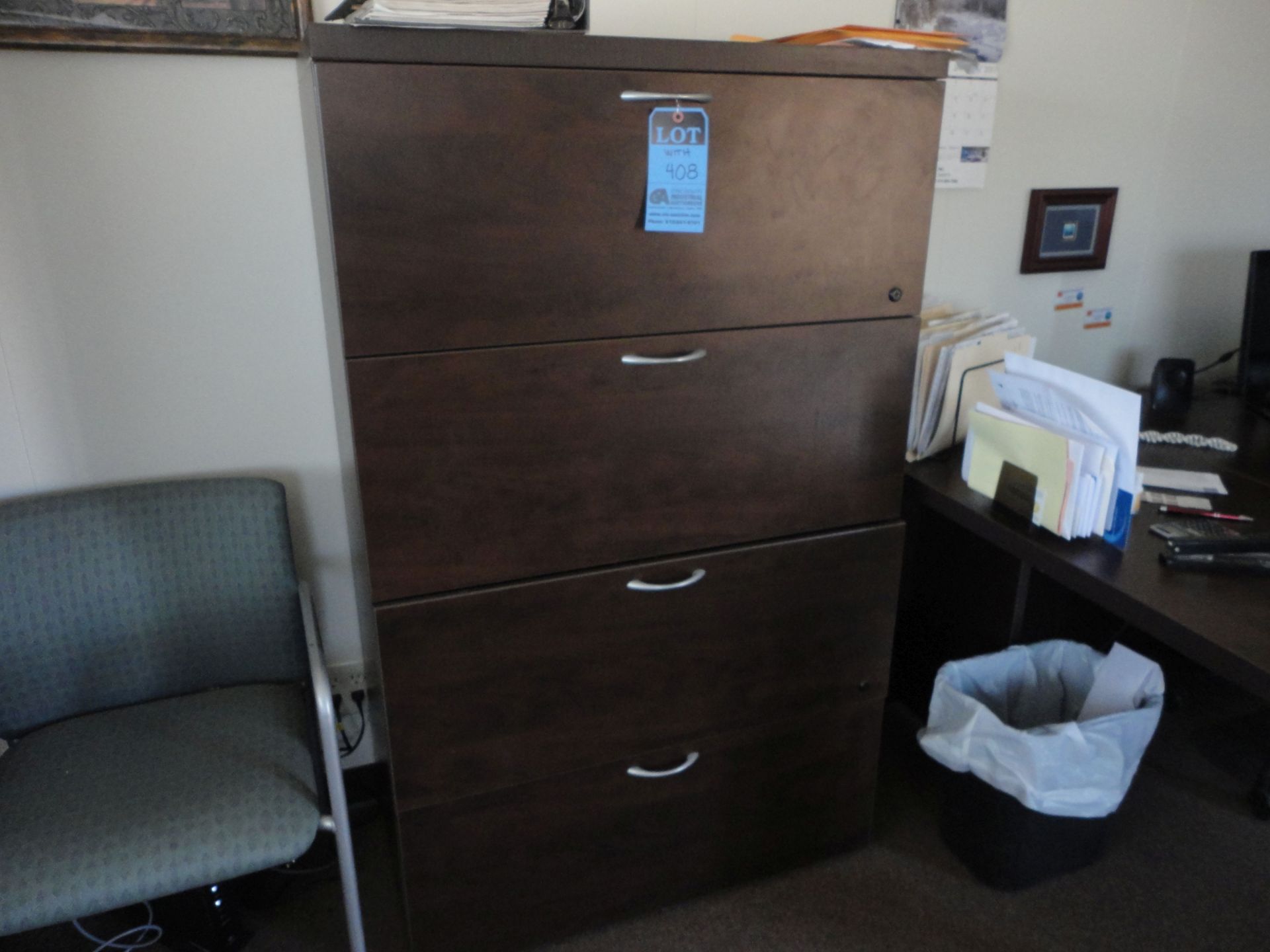 FOUR-DRAWER WOOD GRAIN FILE CABINETS - Image 2 of 2