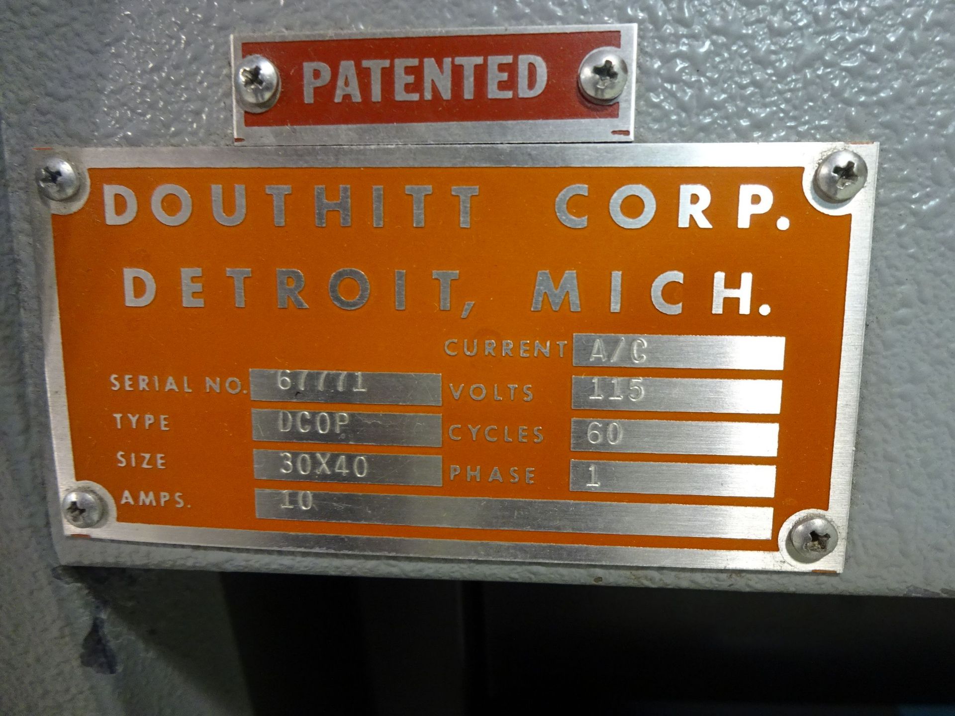 30" X 40" DOUTHITT TYPE DCOP CONSOLE OVERHEAD PLATEMAKER; S/N 67772, WITH OLITE AL53 TRI-LEVEL - Image 6 of 8