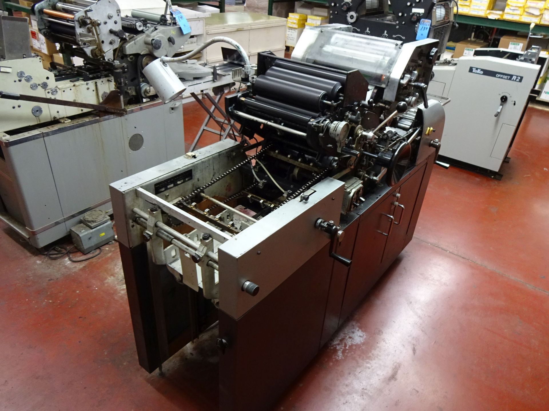 11" X 17" PRESS SPECIALTIES MODEL 1252S MULTI LITH TWO-COLOR PRESS; S/N 519, WITH T-51 HEAD - Image 3 of 11