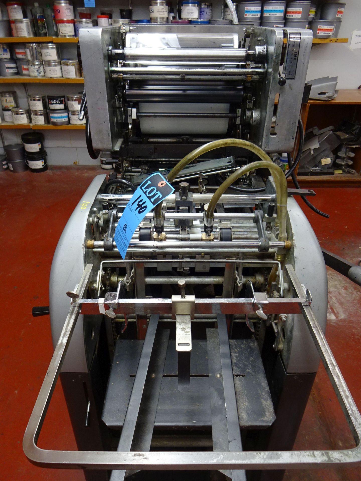 11" X 17" PRESS SPECIALTIES MODEL 1252S MULTI LITH TWO-COLOR PRESS; S/N 519, WITH T-51 HEAD - Image 8 of 11