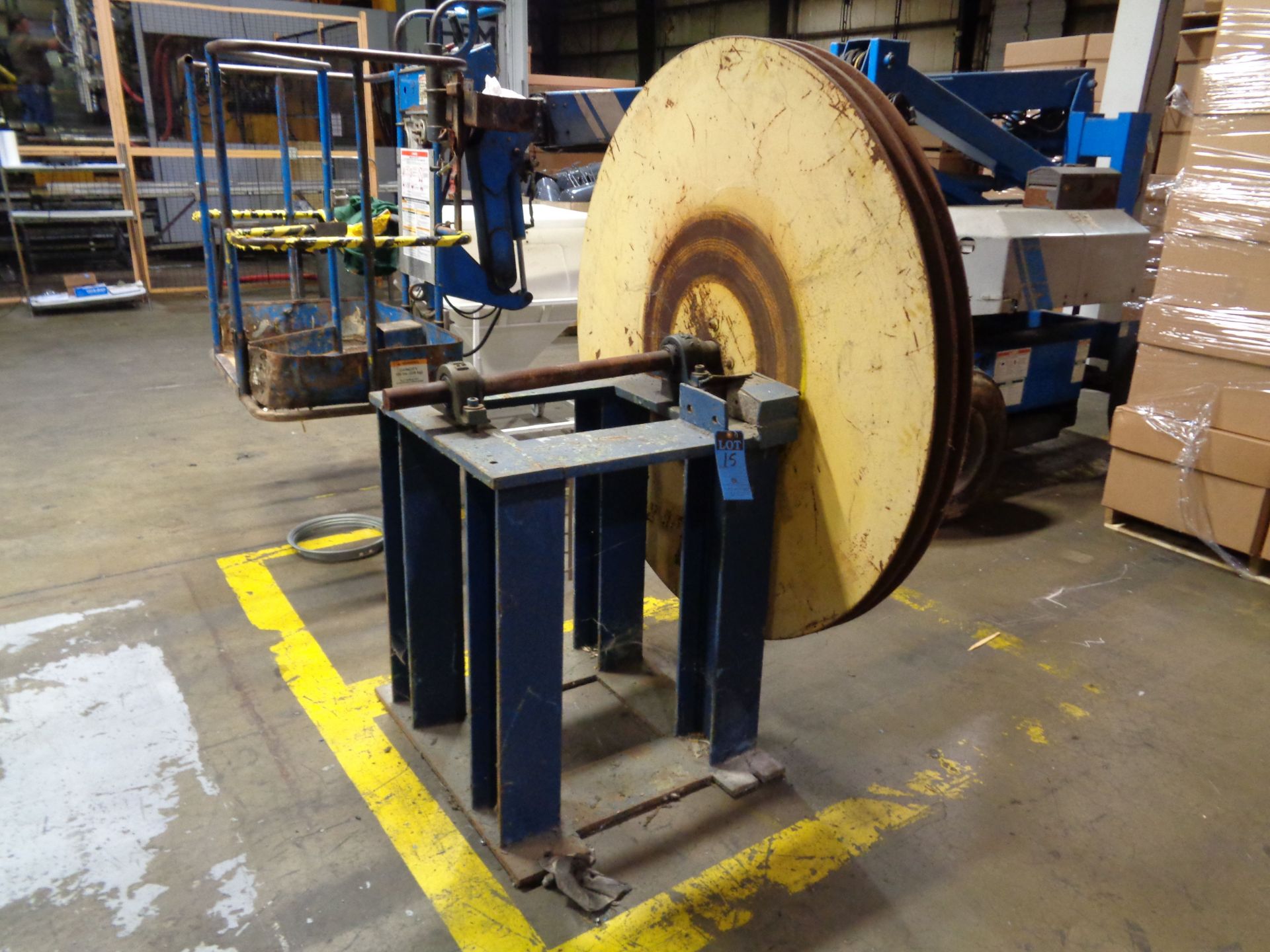 60" DIAMETER SHOP BUILT PAY-OFF REEL