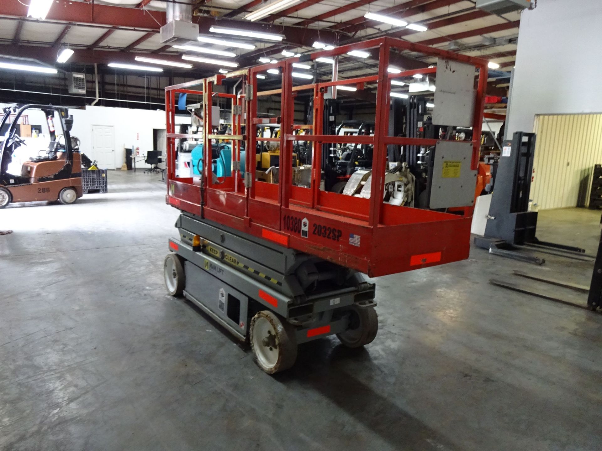 SKYJACK MODEL SJ3220 ELECTRIC POWER ELECTRIC POWER SOLID TIRE SCISSOR LIFT; S/N 60003106, 30" X 110" - Image 8 of 13