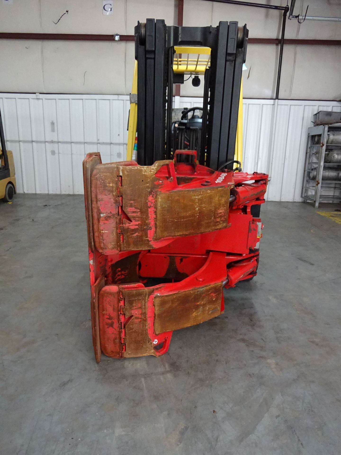 12,000 LB. HYSTER MDOEL S120FTPRS SOLID TIRE LP GAS LIFT TRUCK W/ PAPER ROLL CLAMP; S/N - Image 2 of 12