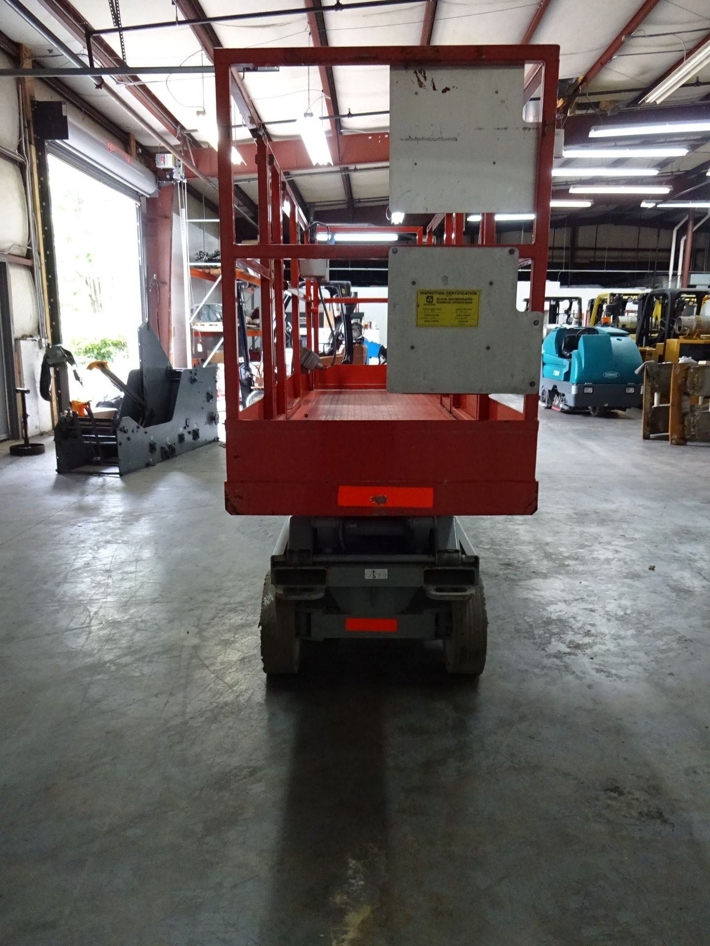 SKYJACK MODEL SJ3220 ELECTRIC POWER ELECTRIC POWER SOLID TIRE SCISSOR LIFT; S/N 60003106, 30" X 110" - Image 9 of 13