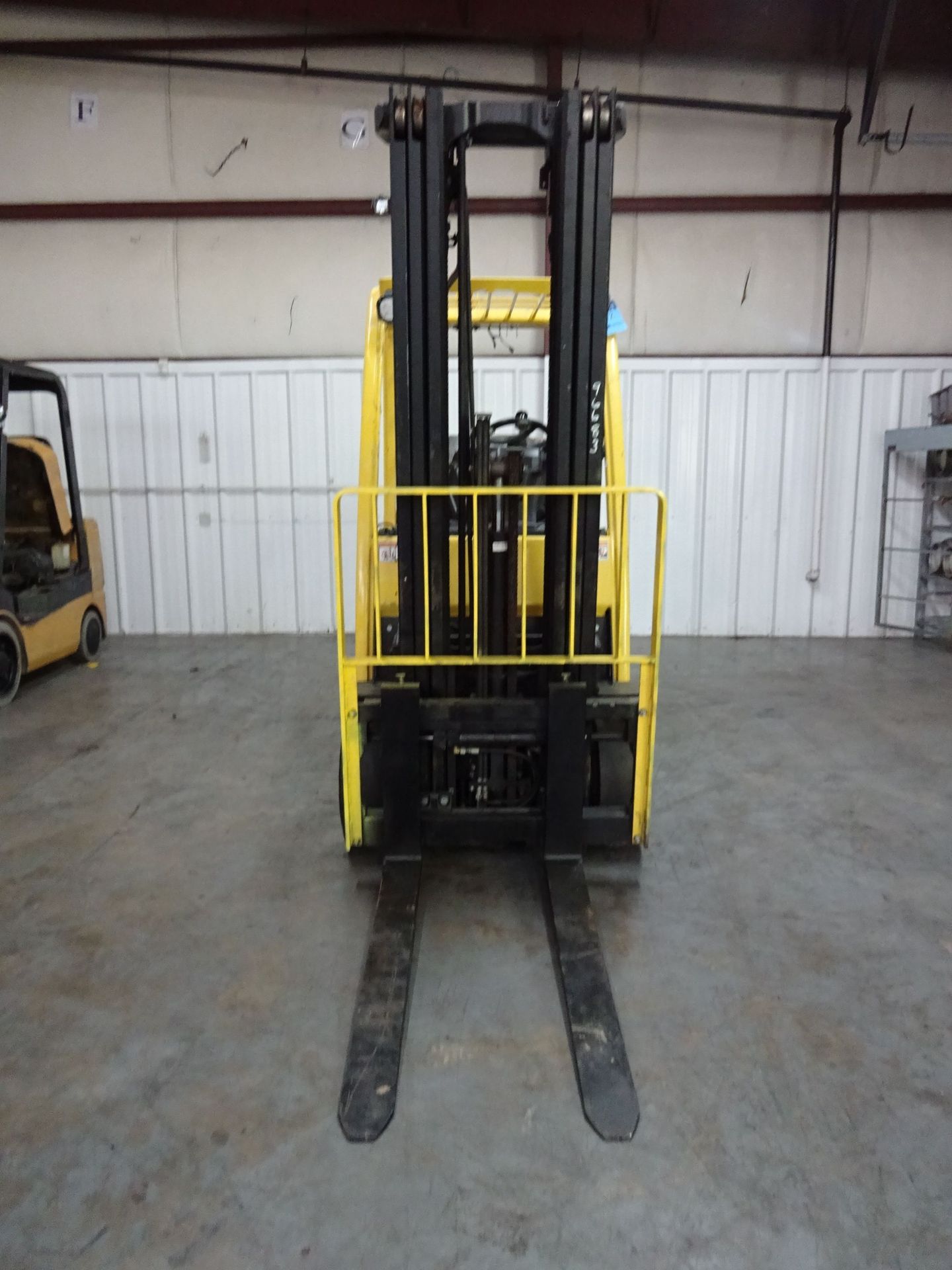 6,000 LB. HYSTER MDOEL S60FT SOLID TIRE LP GAS LIFT TRUCK; S/N F187V17322J (10,429 HOURS), 3-STAGE - Image 2 of 11