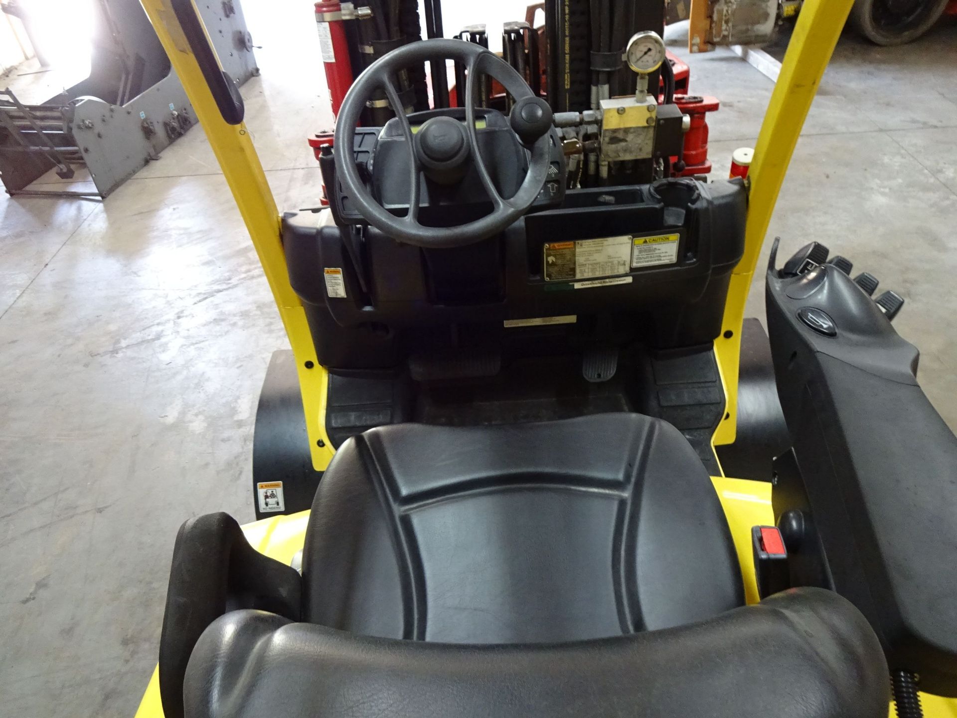 12,000 LB. HYSTER MODEL S120FTPRS SOLID TIRE LP GAS LIFT TRUCK W/ PAPER ROLL CLAMP; S/N - Image 9 of 12