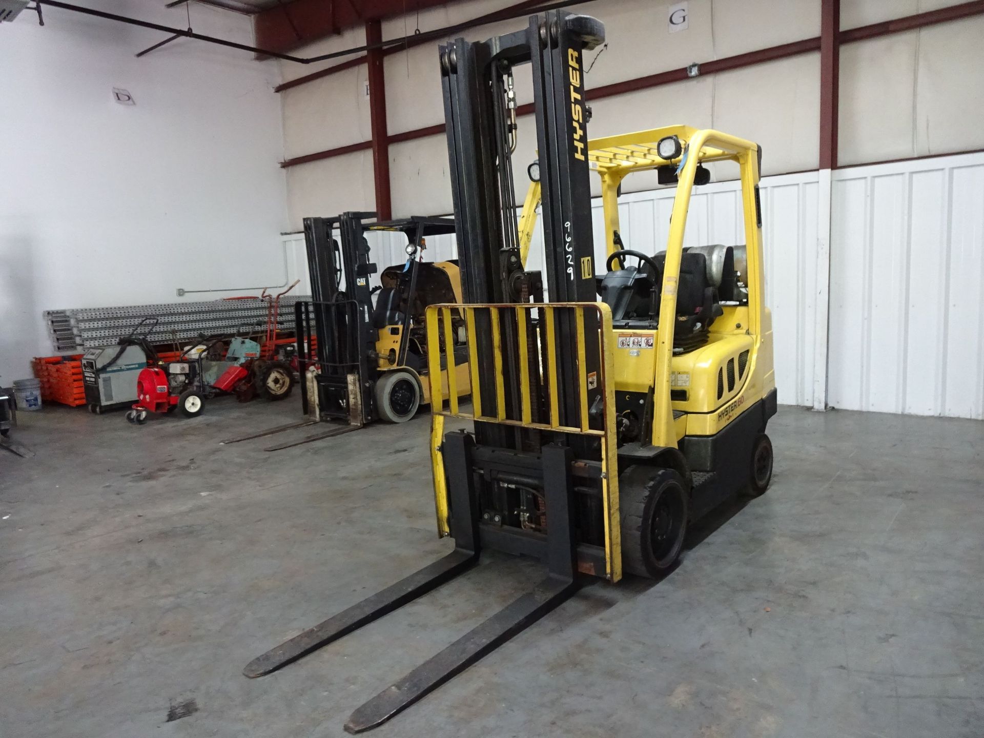 6,000 LB. HYSTER MDOEL S60FT SOLID TIRE LP GAS LIFT TRUCK; S/N F187V17319J (13,865 HOURS), 3-STAGE