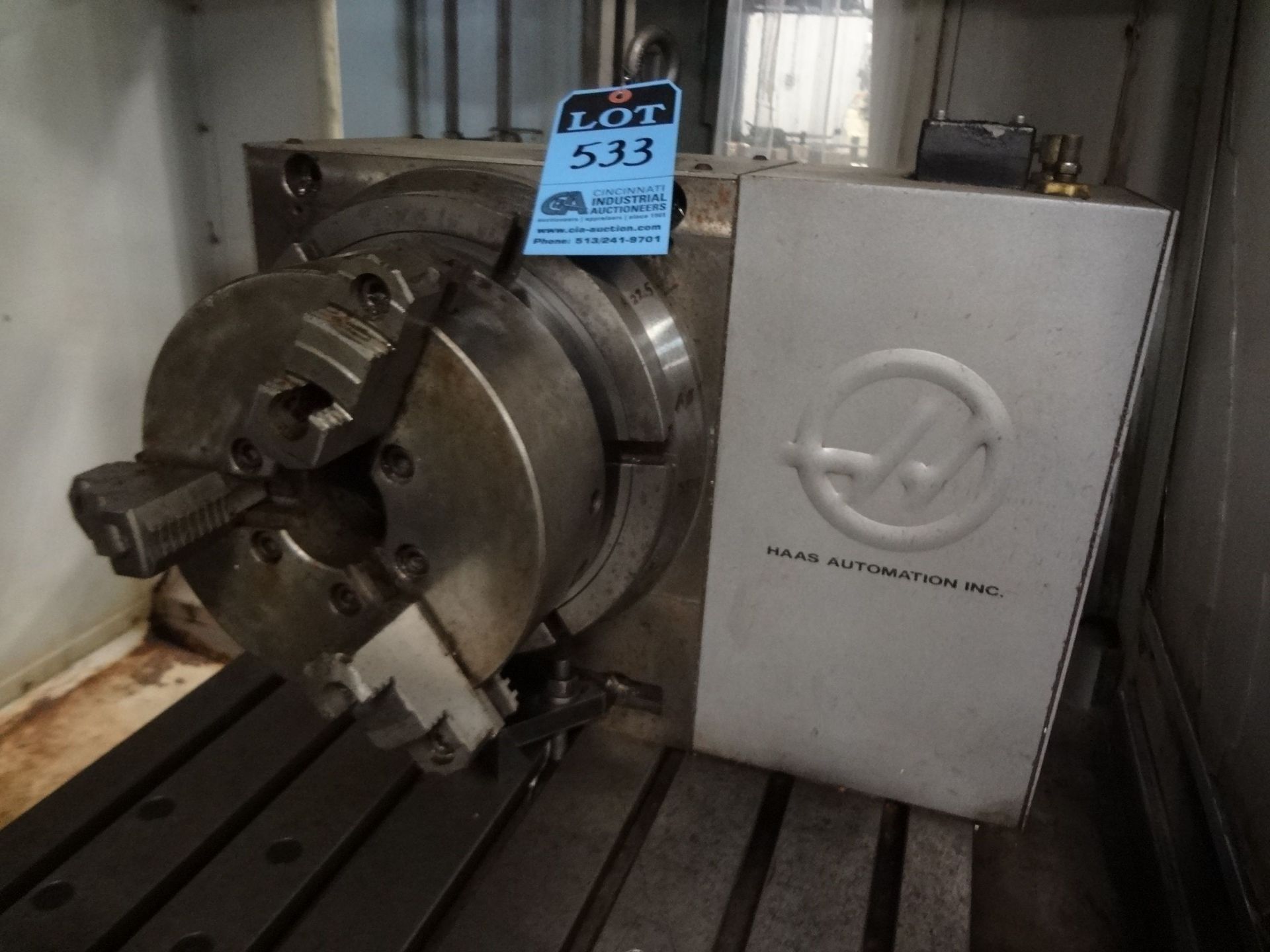 HAAS 4TH AXIS WITH 10" 3-JAW CHUCK AND TAILSTOCK - Image 2 of 4