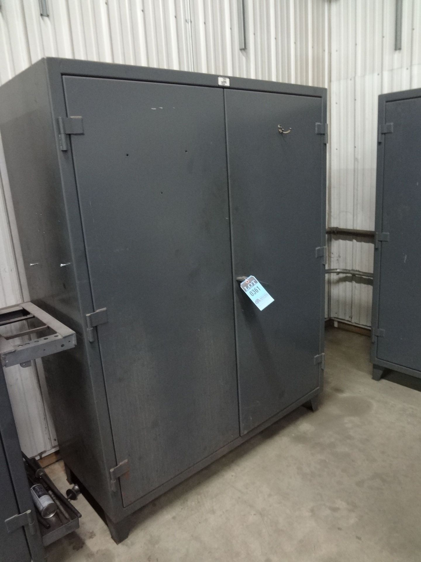 60" X 24" X 72" STRONG HOLD HEAVY DUTY STEEL 2-DOOR CABINET