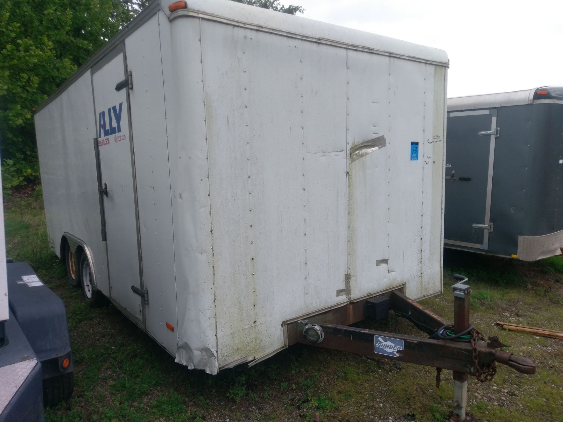 2001 PACE TANDEM AXLE ENCLOSED TRAILER; VIN # 47ZWB18231X011149, BALL HITCH, 8' X 18', REAR FOLD - Image 2 of 4