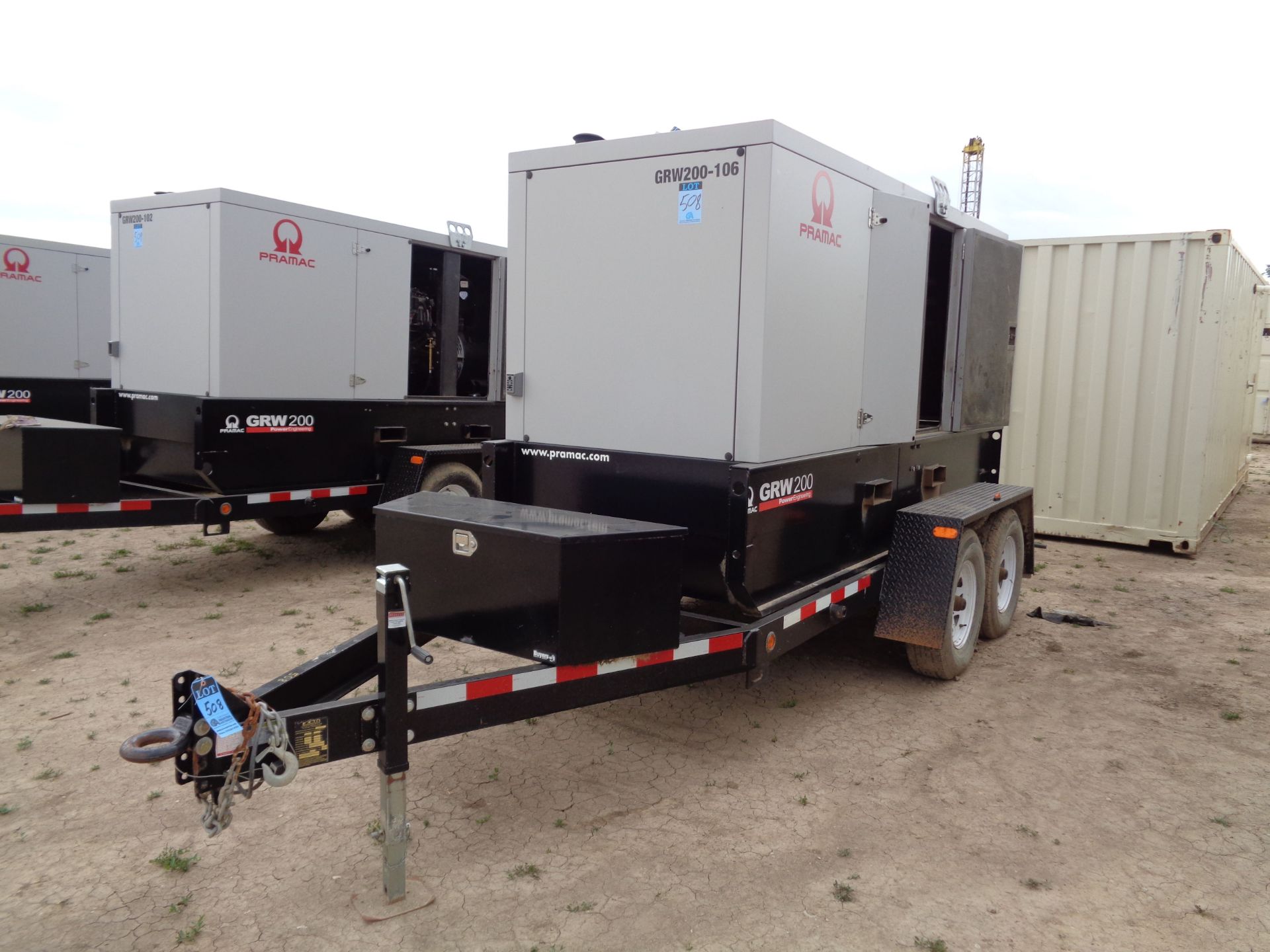 200 KVA / 160 KW, 2014 PRAMAC TRAILER MOUNTED DIESEL GENERATOR; VIN: 1Z9PU1823EM026263, PERKINS 6.