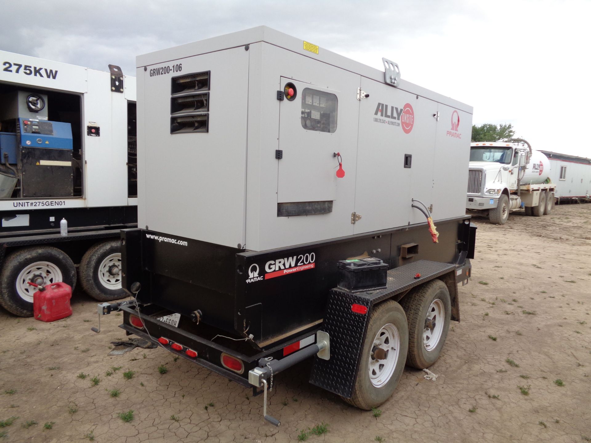 200 KVA / 160 KW, 2014 PRAMAC TRAILER MOUNTED DIESEL GENERATOR; VIN: 1Z9PU1823EM026263, PERKINS 6. - Bild 3 aus 7