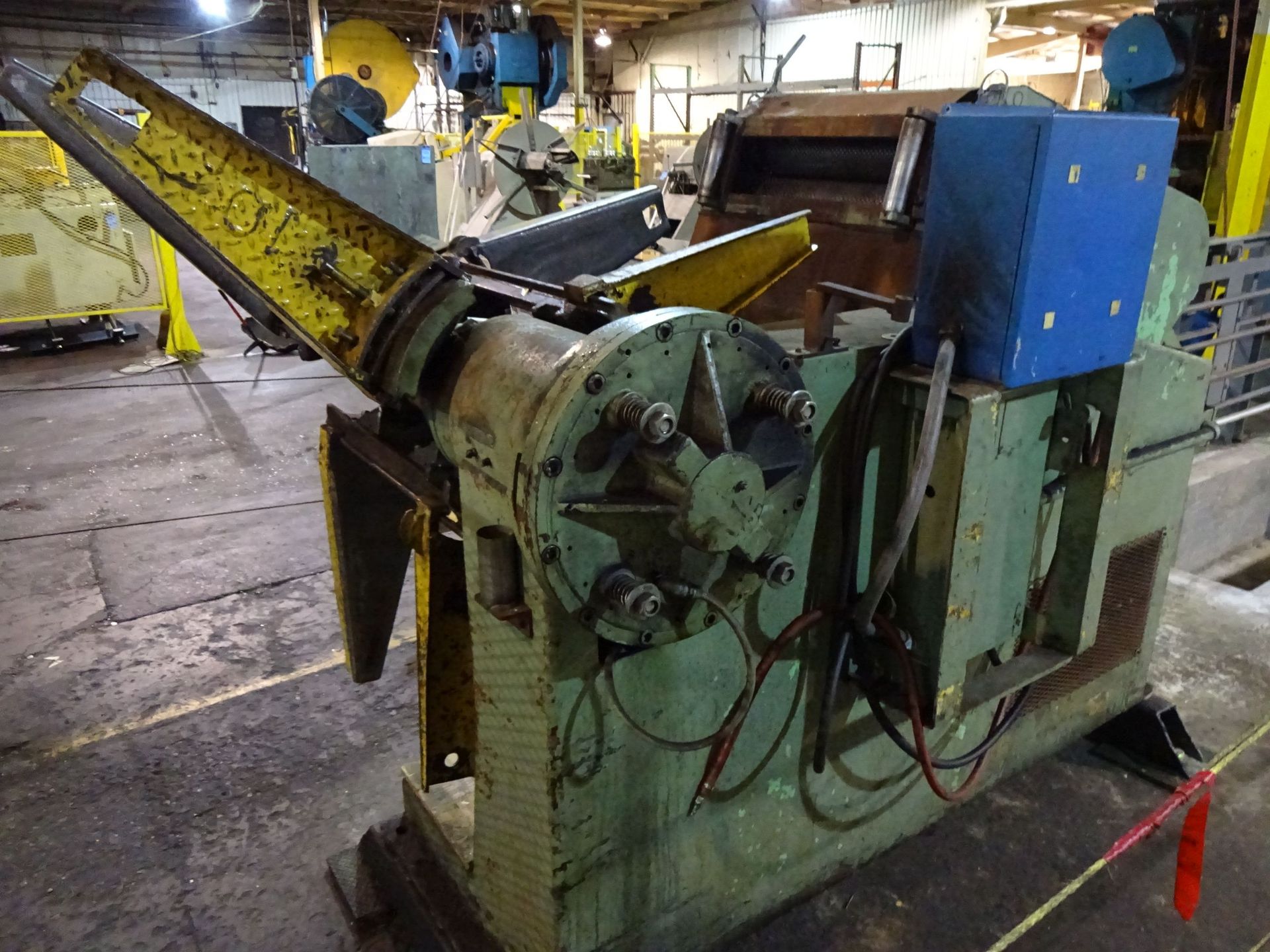 24" WIDE AUTOMATIC FEED CO. MODEL 10-4-2460 SINGLE END COIL REEL; S/N 1433 WITH STRAIGHTENER - Image 6 of 6