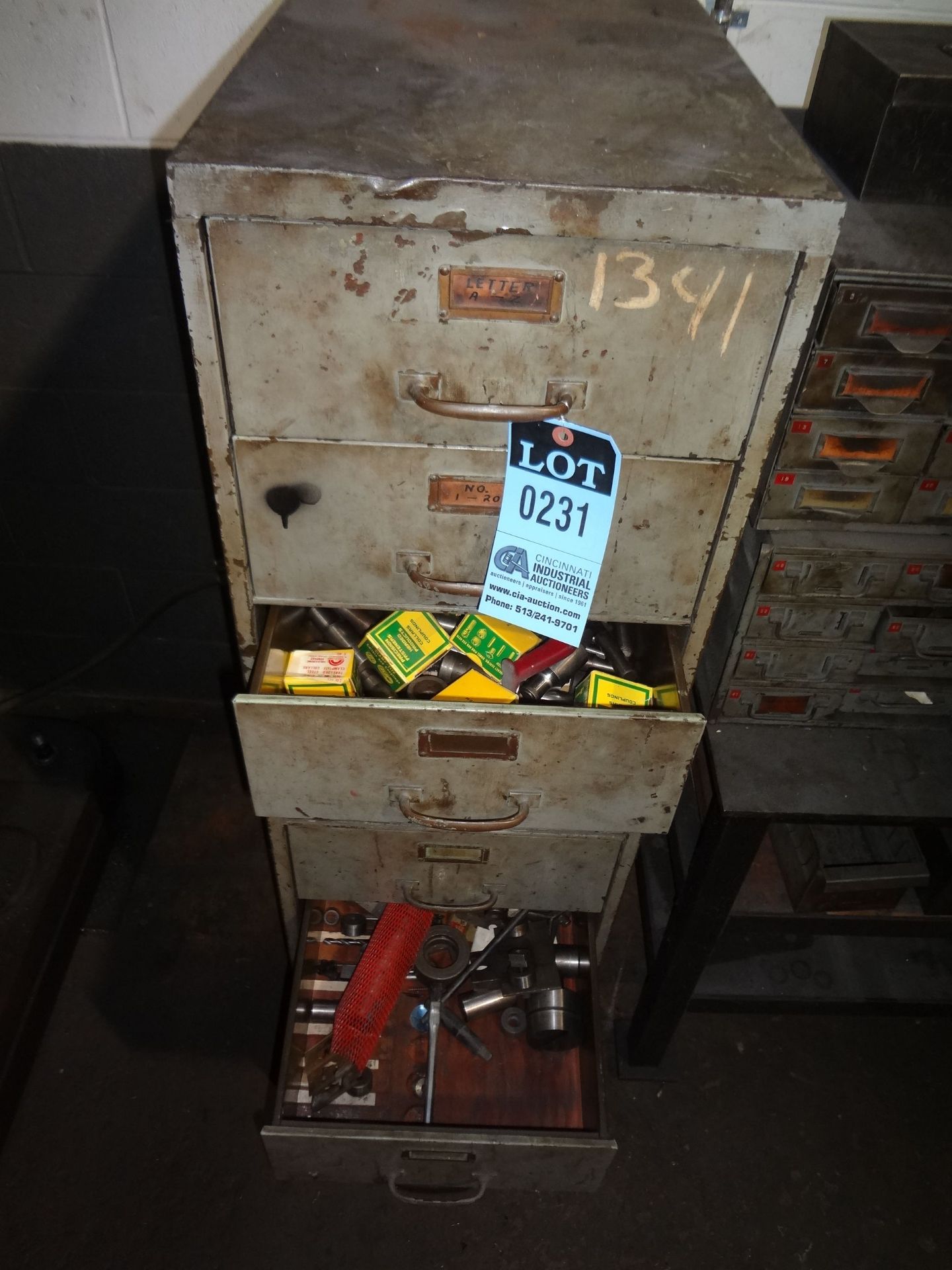 (LOT) MISCELLANEOUS HARDWARE CABINETS WITH CONTENTS - Image 2 of 8