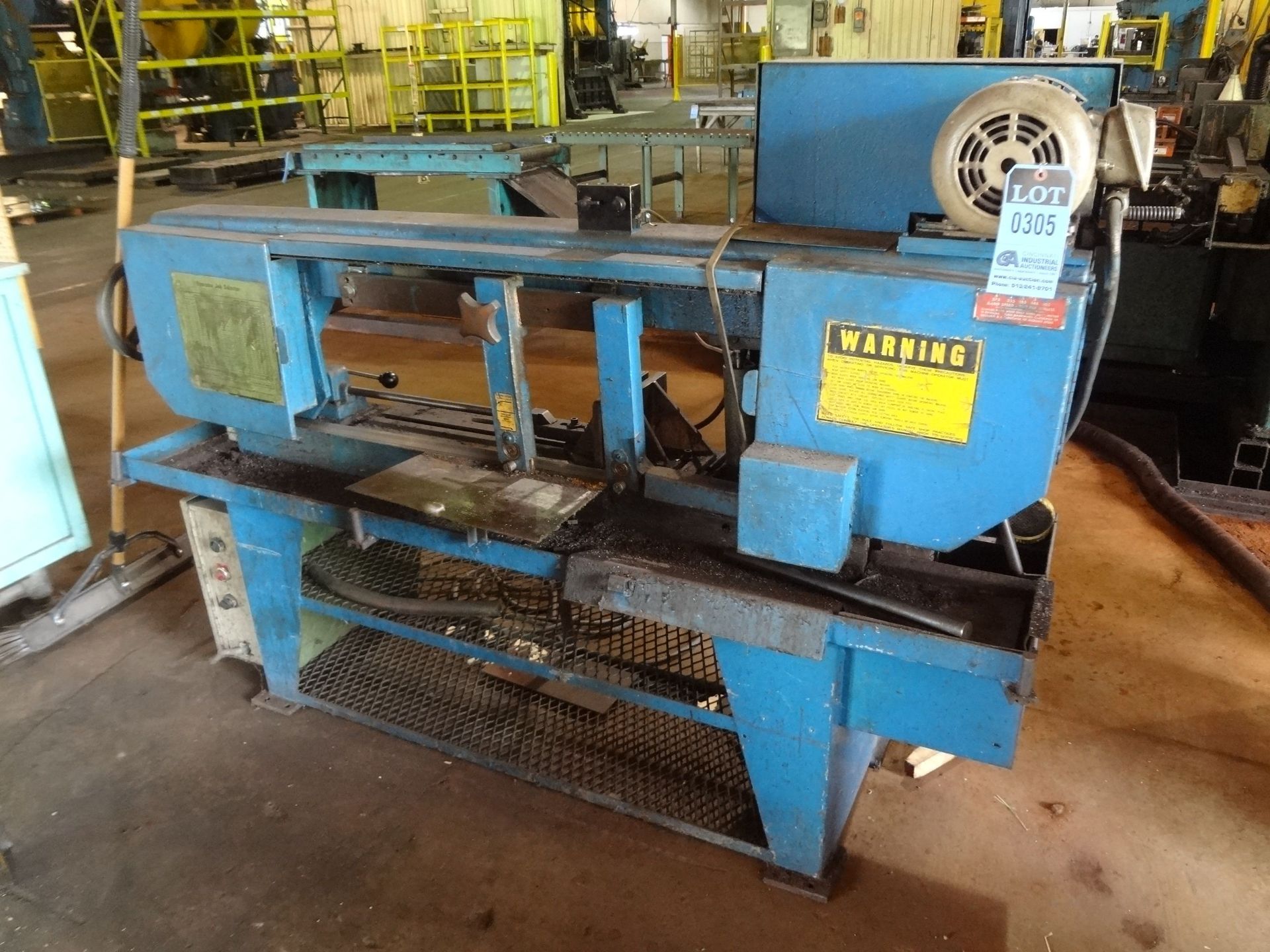 9" X 16" DOALL MODEL C-916 AUTOMATIC HORIZONTAL BAND SAW; S/N 438-85812, HYDRAULIC CLAMPING