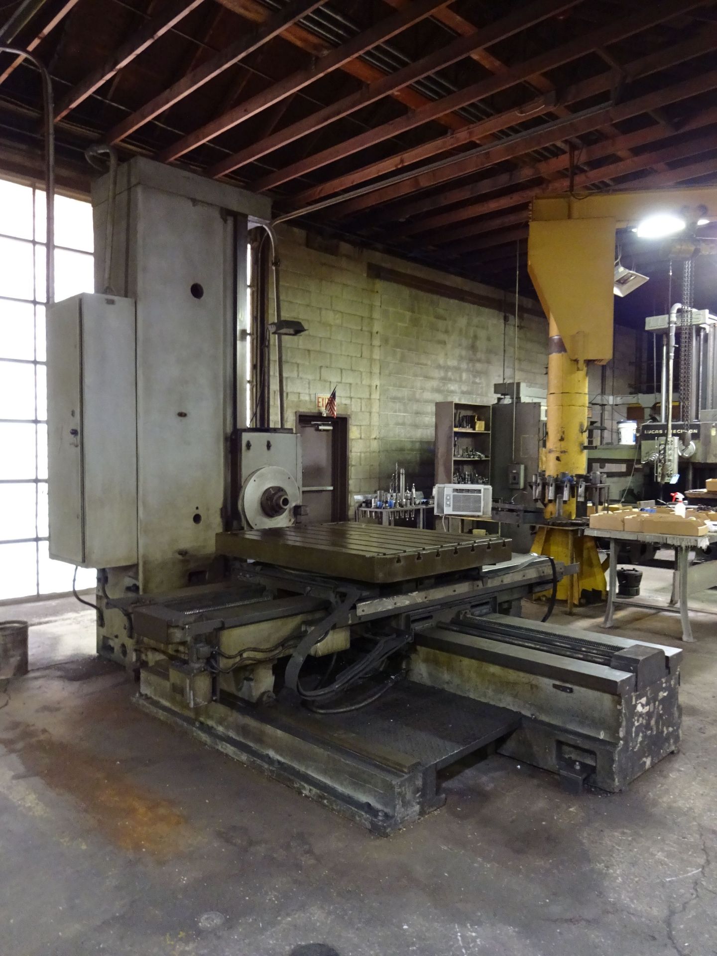 4" SUMMIT MODEL AFD-100 ROTARY TABLE HORIZONTAL BORING MILL; S/N 656, 48" X 60" TABLE, NEWALL DP7 - Image 2 of 16