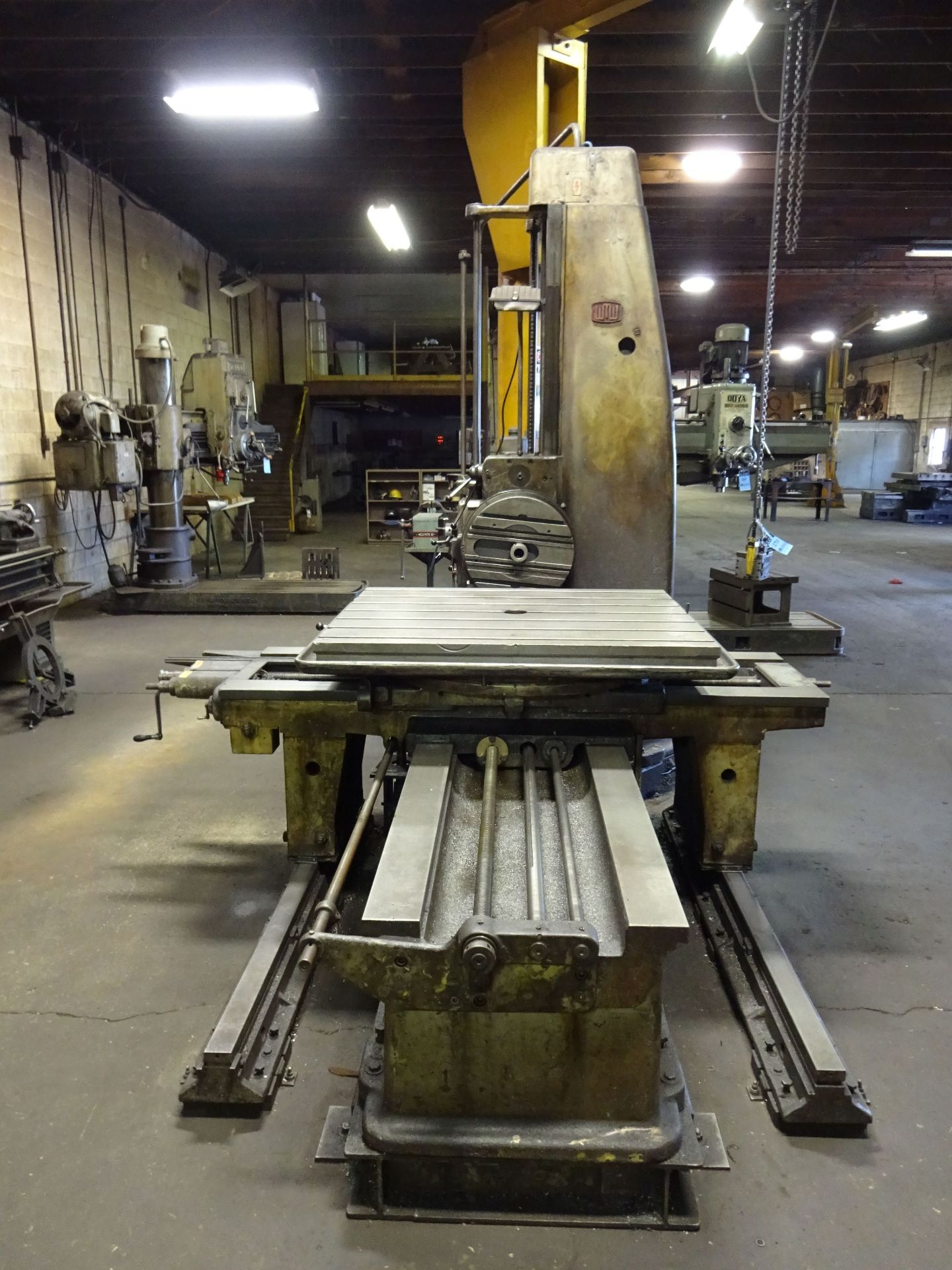 3" UNION MODEL BFT-80 ROTARY TABLE HORIZONTAL BORING MILL; S/N ZZ719, 44" X 49" TABLE, ACU-RITE - Image 2 of 15