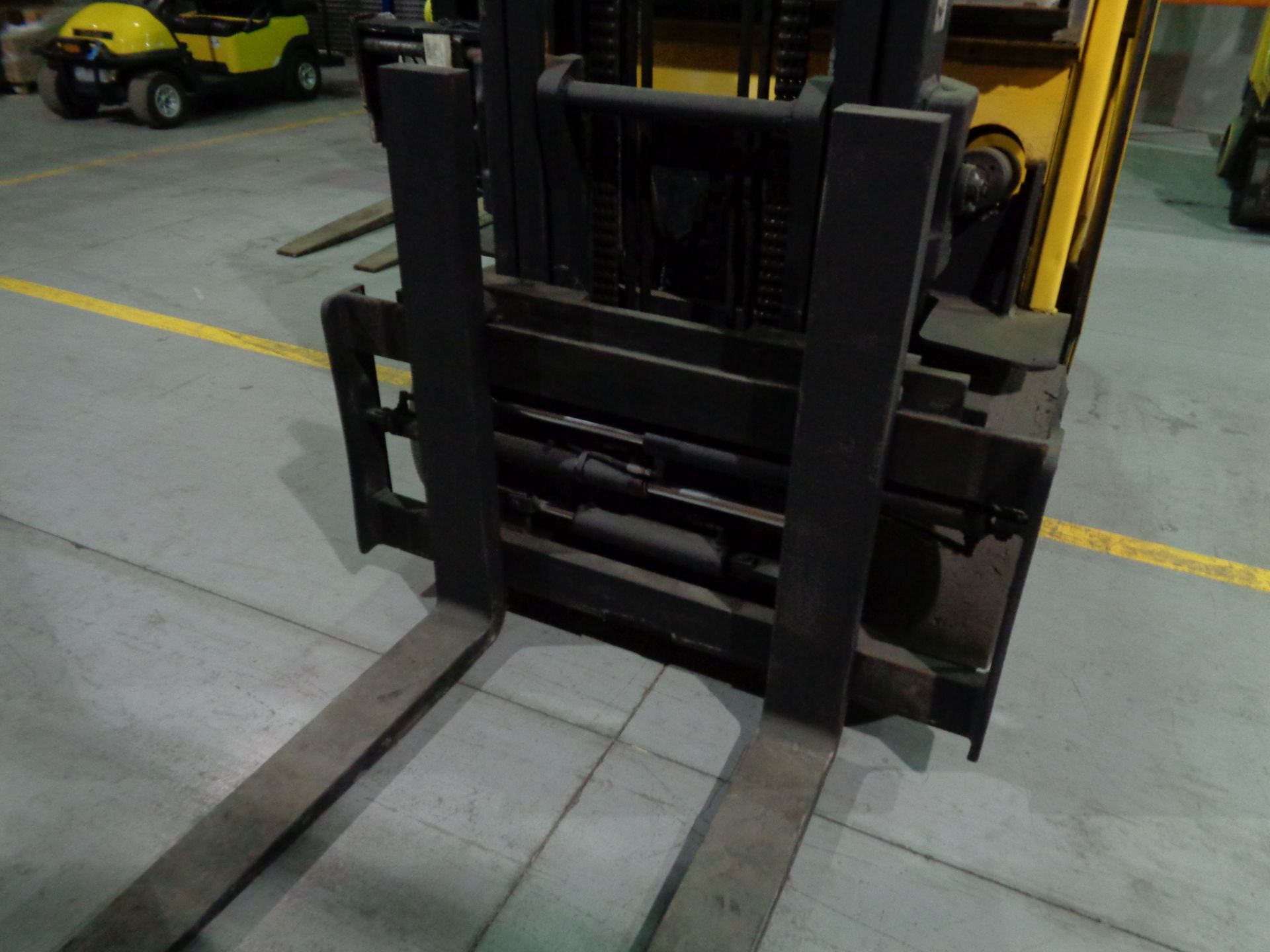 15,000 LB. HYSTER MODEL S155FT DIESEL POWER CUSHION TIRE LIFT TRUCK; S/N E024V02534J, 2-STAGE - Image 2 of 9