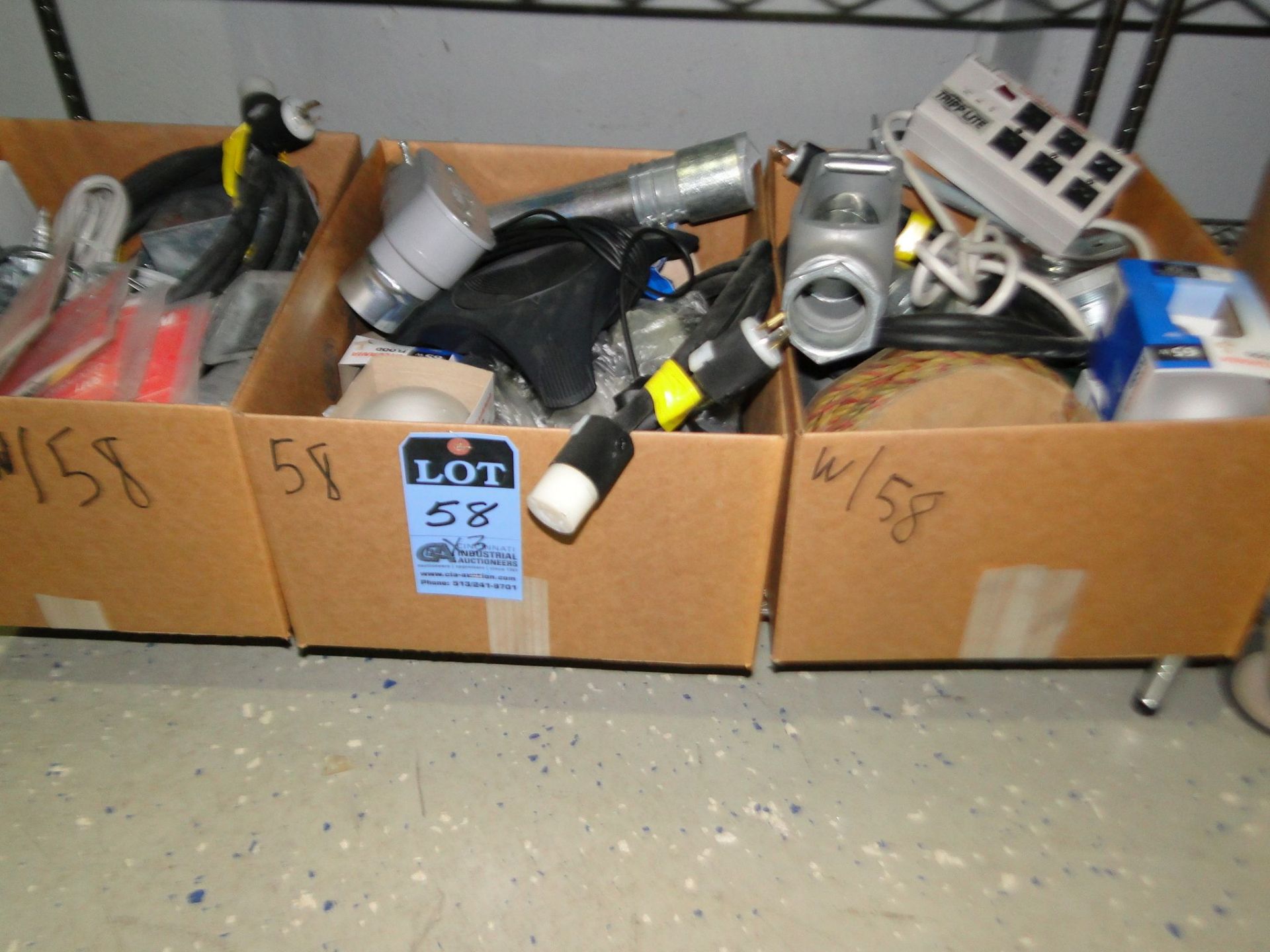 BOXES ASSORTED ELECTRICAL ITEMS