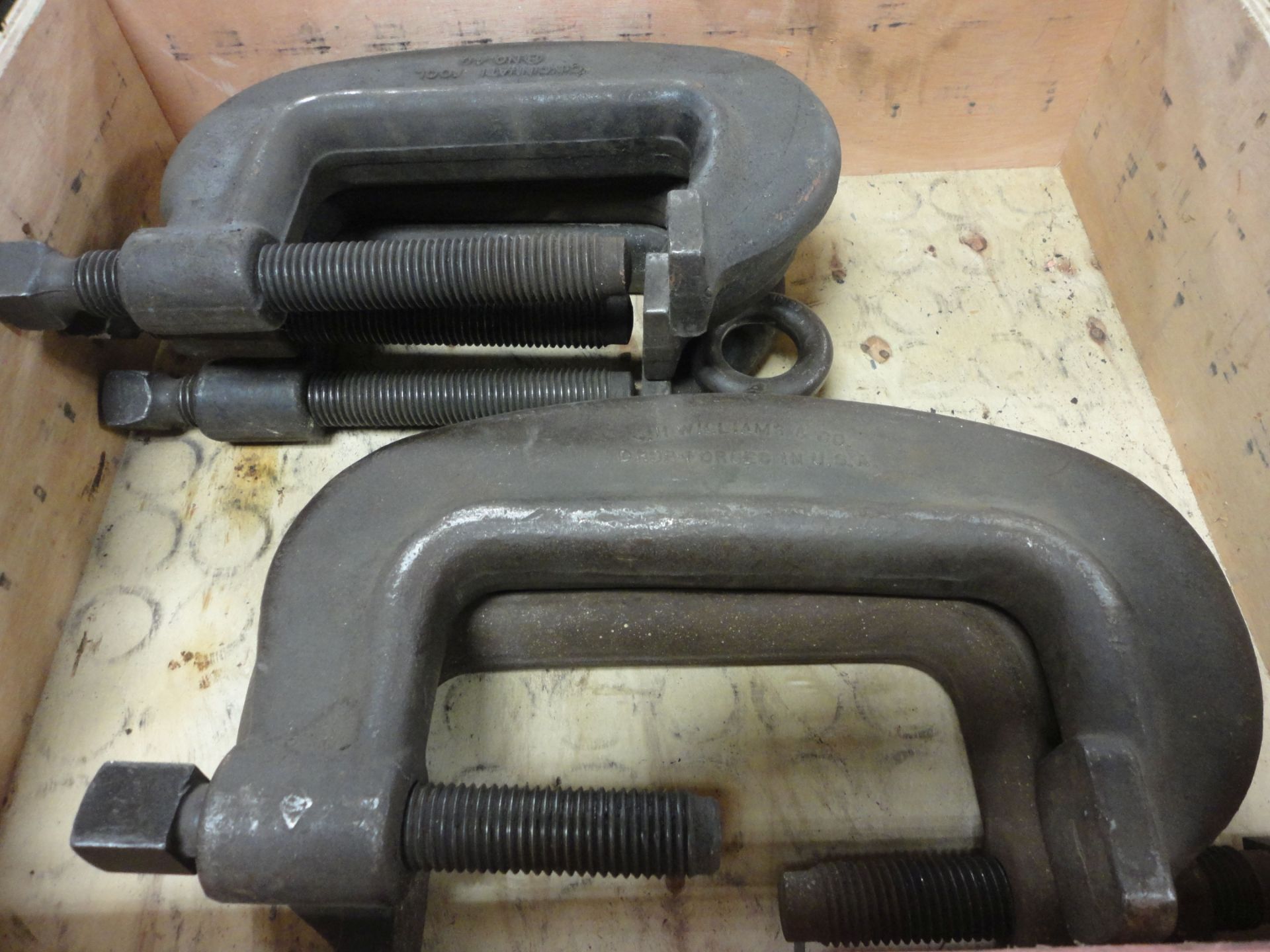 (2) 8" AND (3) 6" HEAVY DUTY SERVICE CLAMPS