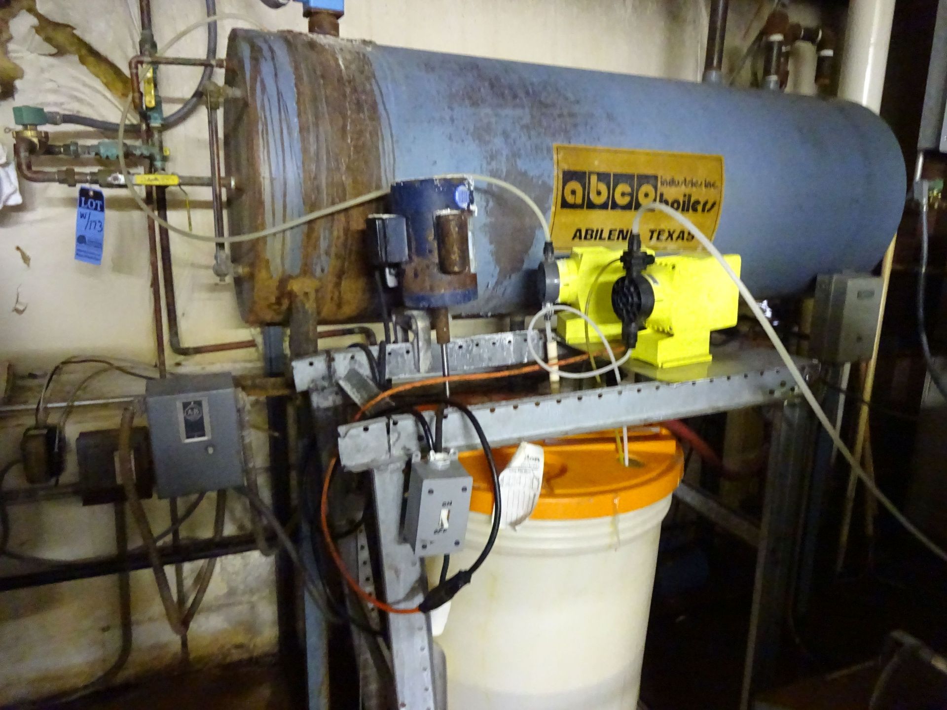 **100 HP ABCO INDUSTRIES INC. MODEL 100-RD NATURAL GAS FIRED STEAM BOILER; S/N 8738, 150 PSI WORKING - Image 6 of 6
