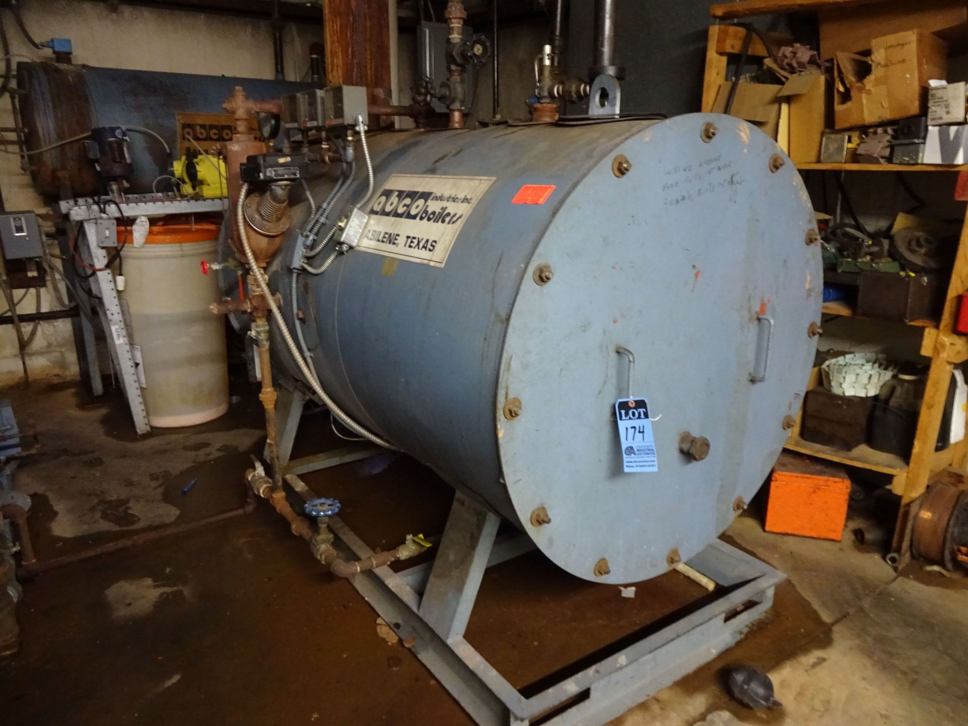**50 HP ABCO INDUSTRIES INC. MODEL 30-C NATURAL GAS FIRED STEAM BOILER; S/N 8627, NATIONAL BOARD #