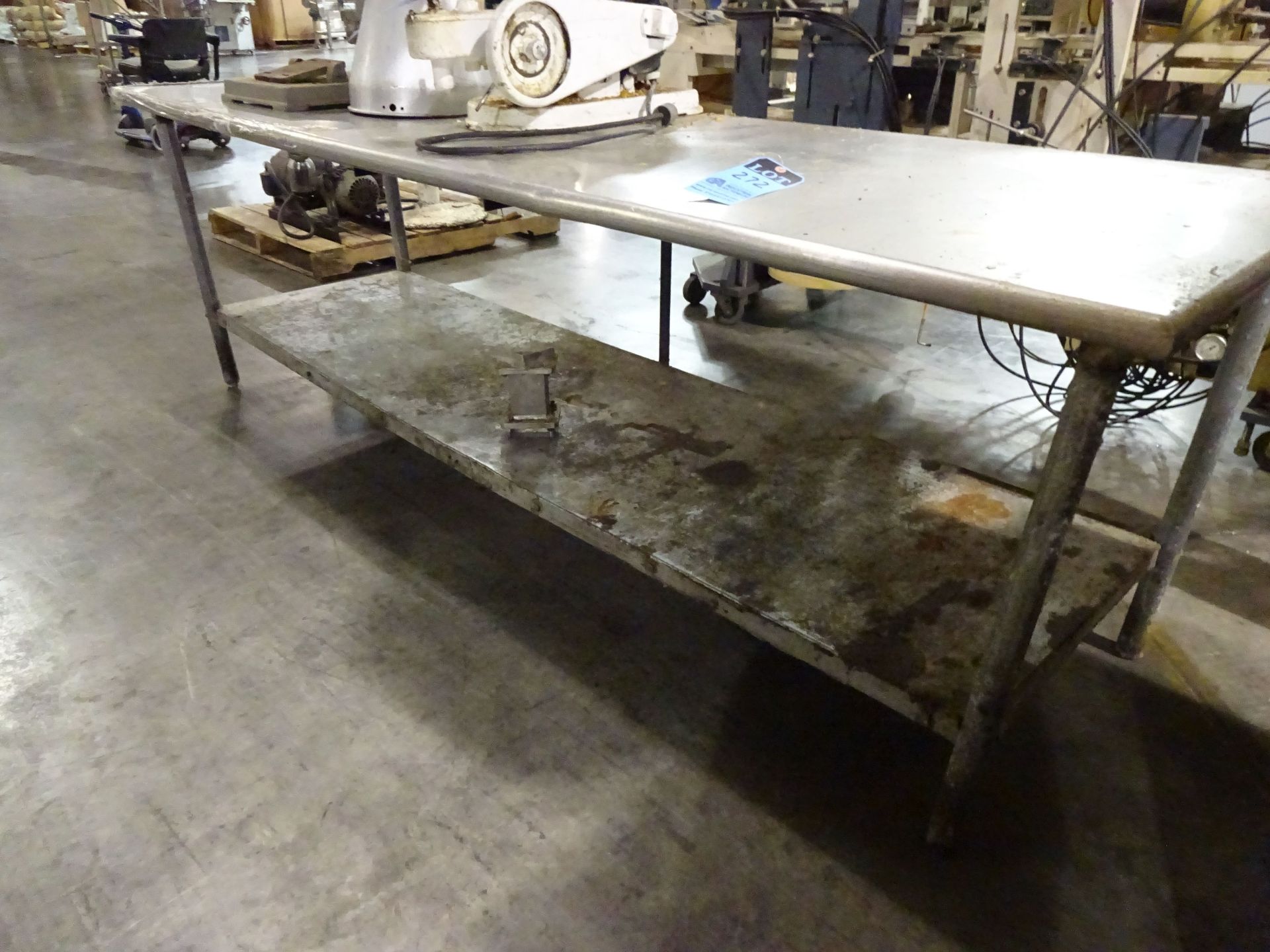 30" X 96" STAINLESS STEEL TABLE