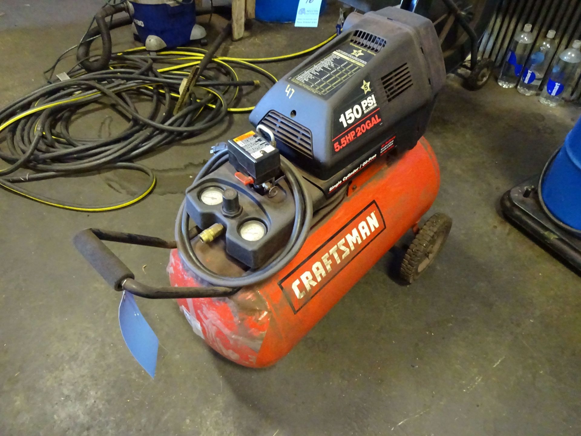 5.5 HP CRAFTSMAN PORTABLE AIR COMPRESSOR - Image 3 of 3