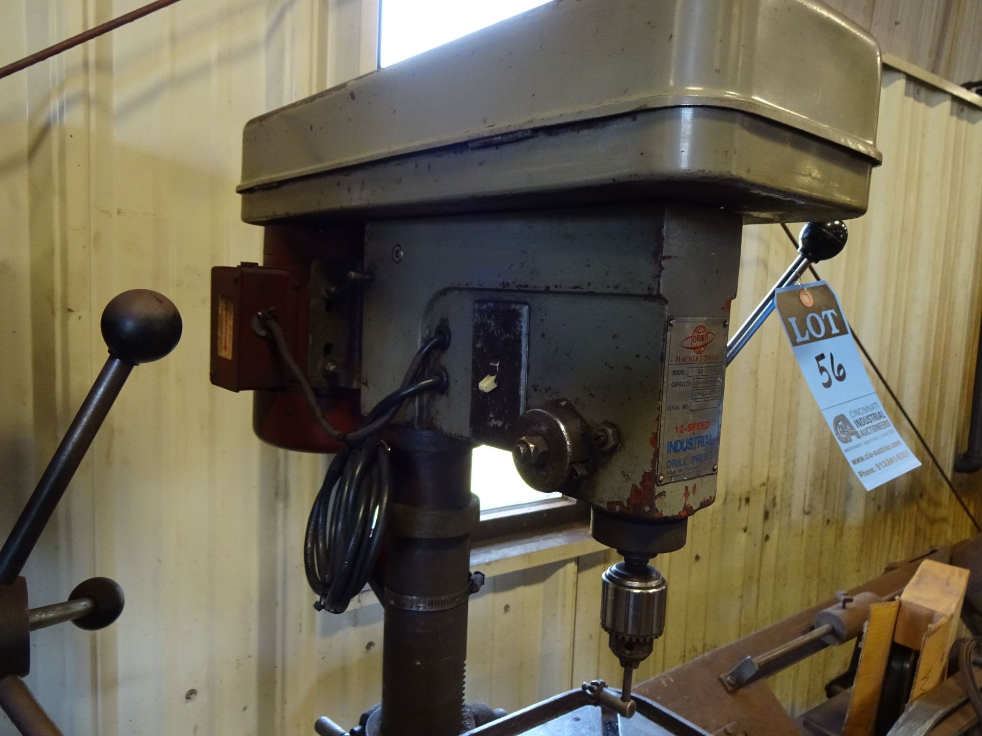 16" ORBIT 12-SPEED PEDASTAL DRILL PRESS - Image 4 of 5