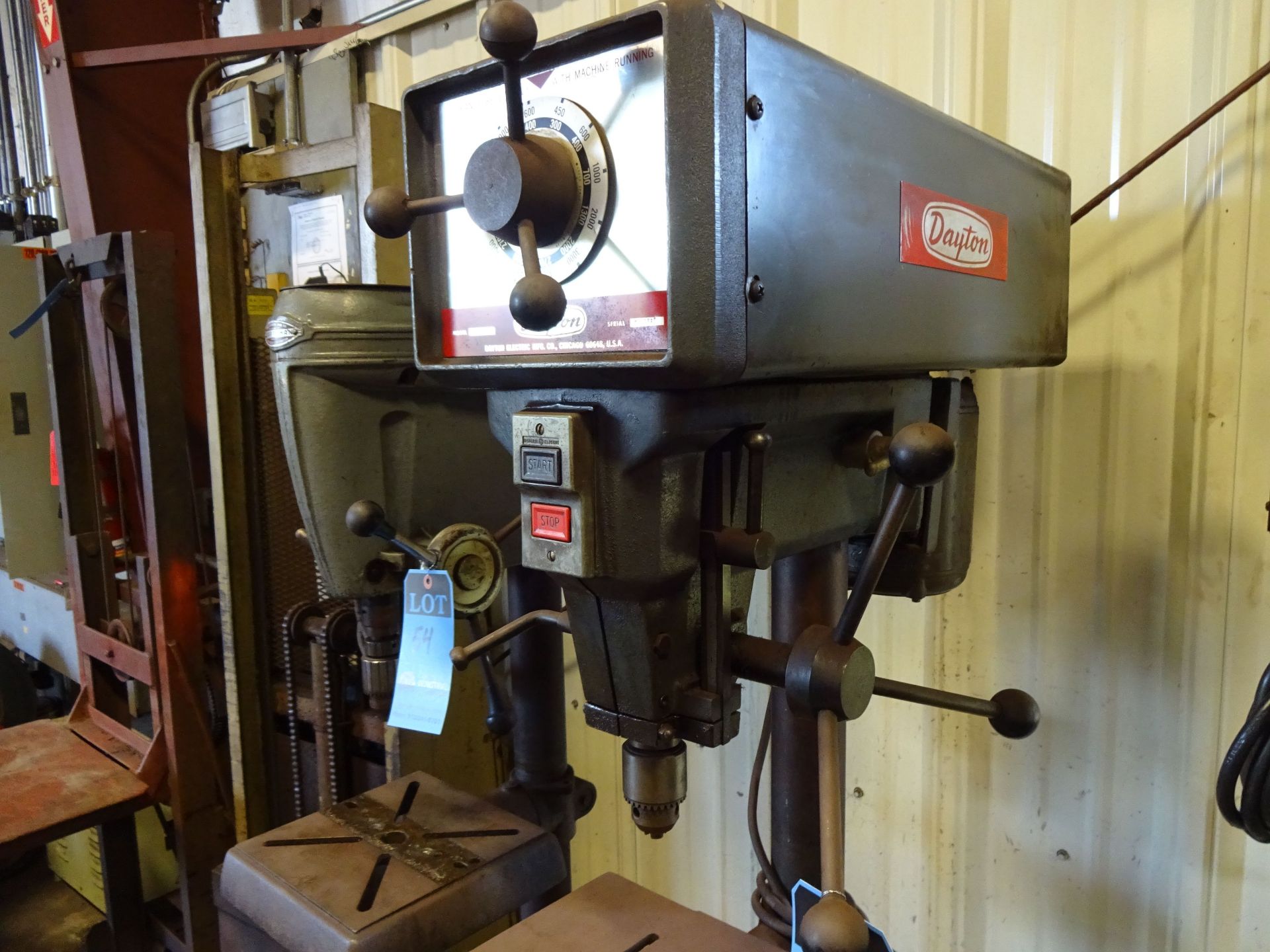 16" DAYTON MODEL 3Z327 VARIABLE SPEED PEDASTAL DRILL PRESS - Image 2 of 5