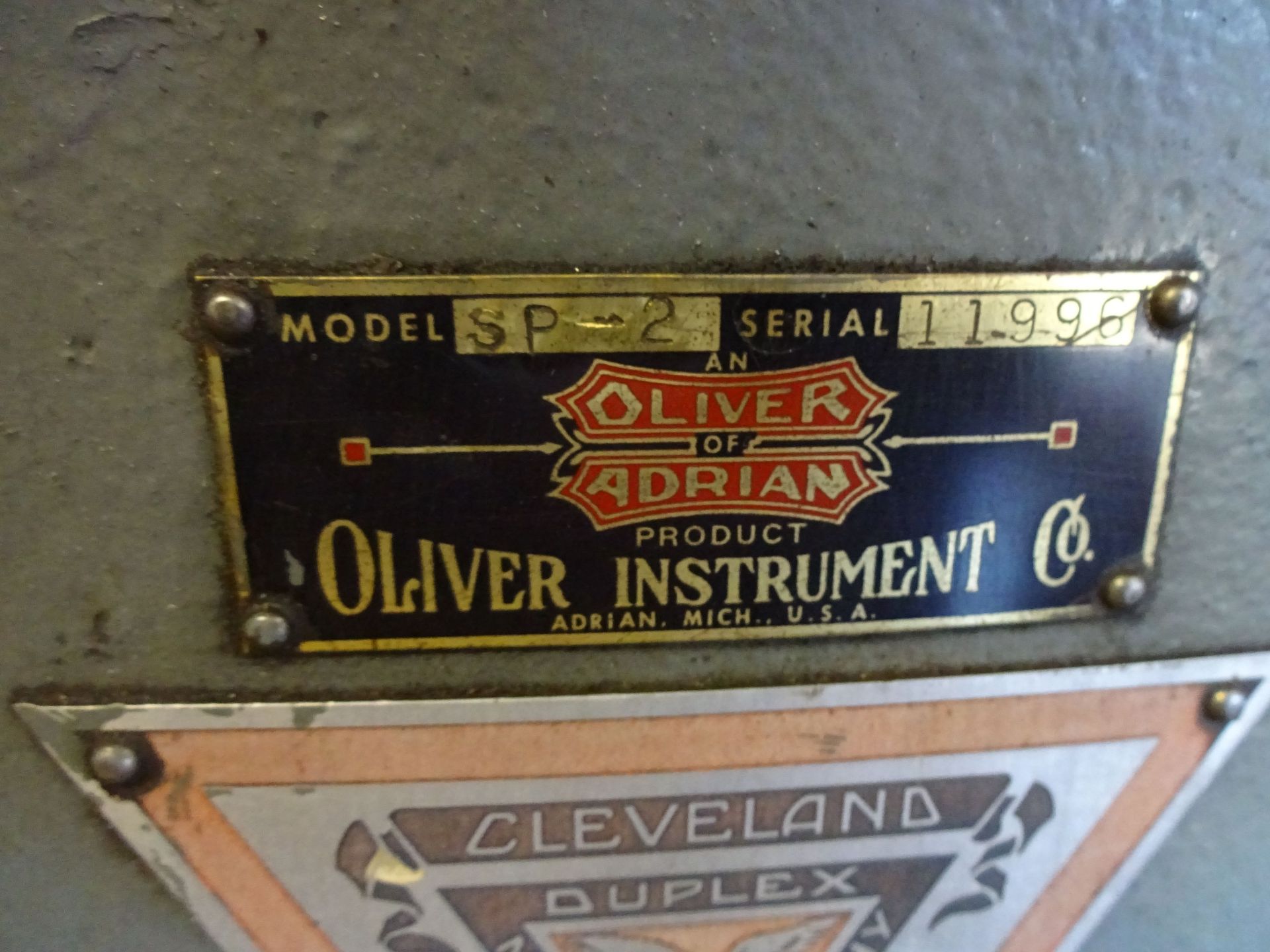 OLIVER INSTRUMENT MODEL SP-2 DIE FILER - Image 2 of 2