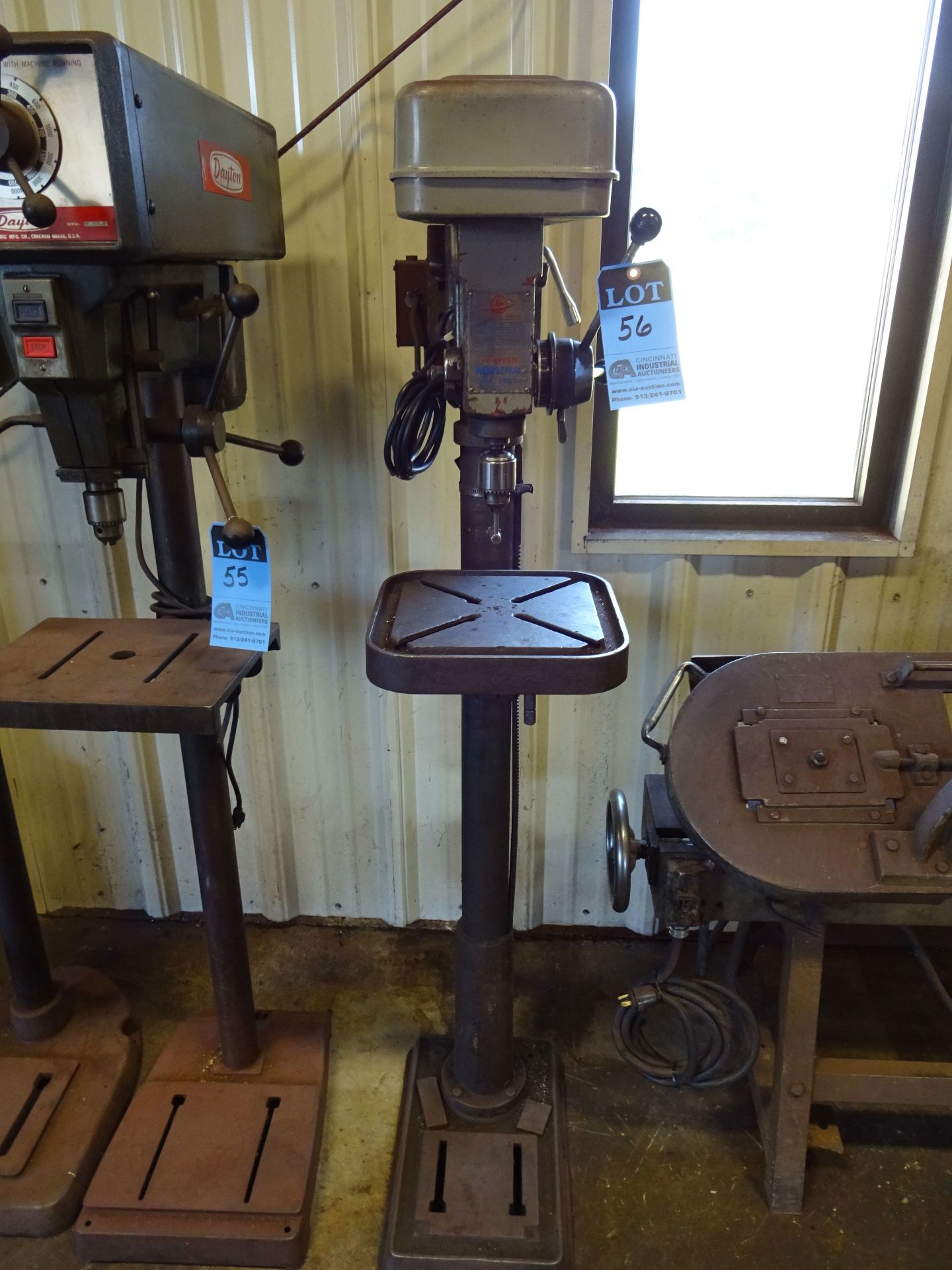 16" ORBIT 12-SPEED PEDASTAL DRILL PRESS