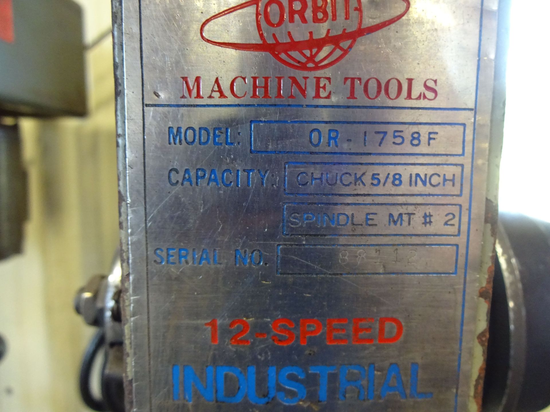 16" ORBIT 12-SPEED PEDASTAL DRILL PRESS - Image 3 of 5