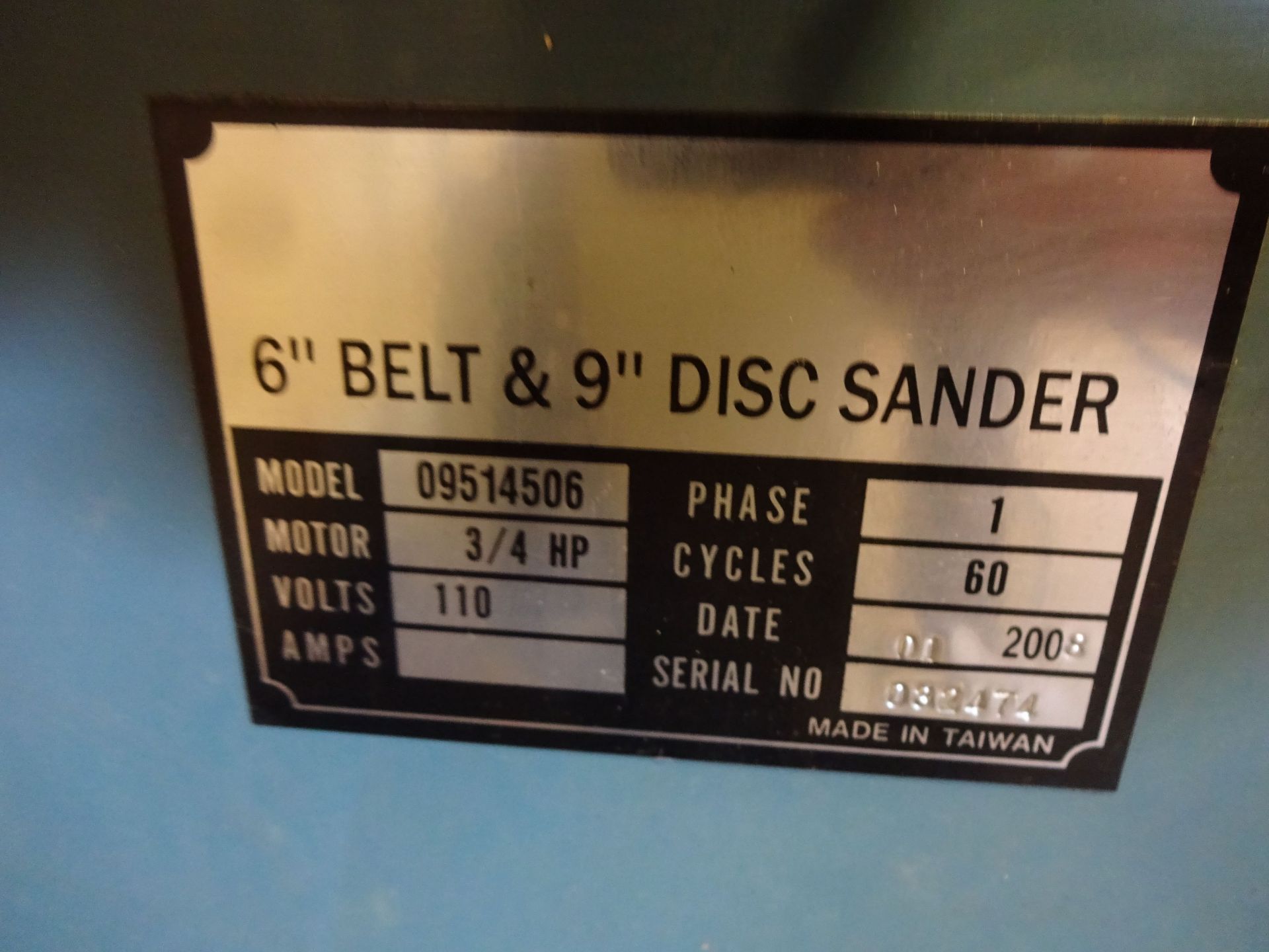 6" / 9" DIAMETER BELT / DISC SANDER - Image 2 of 3