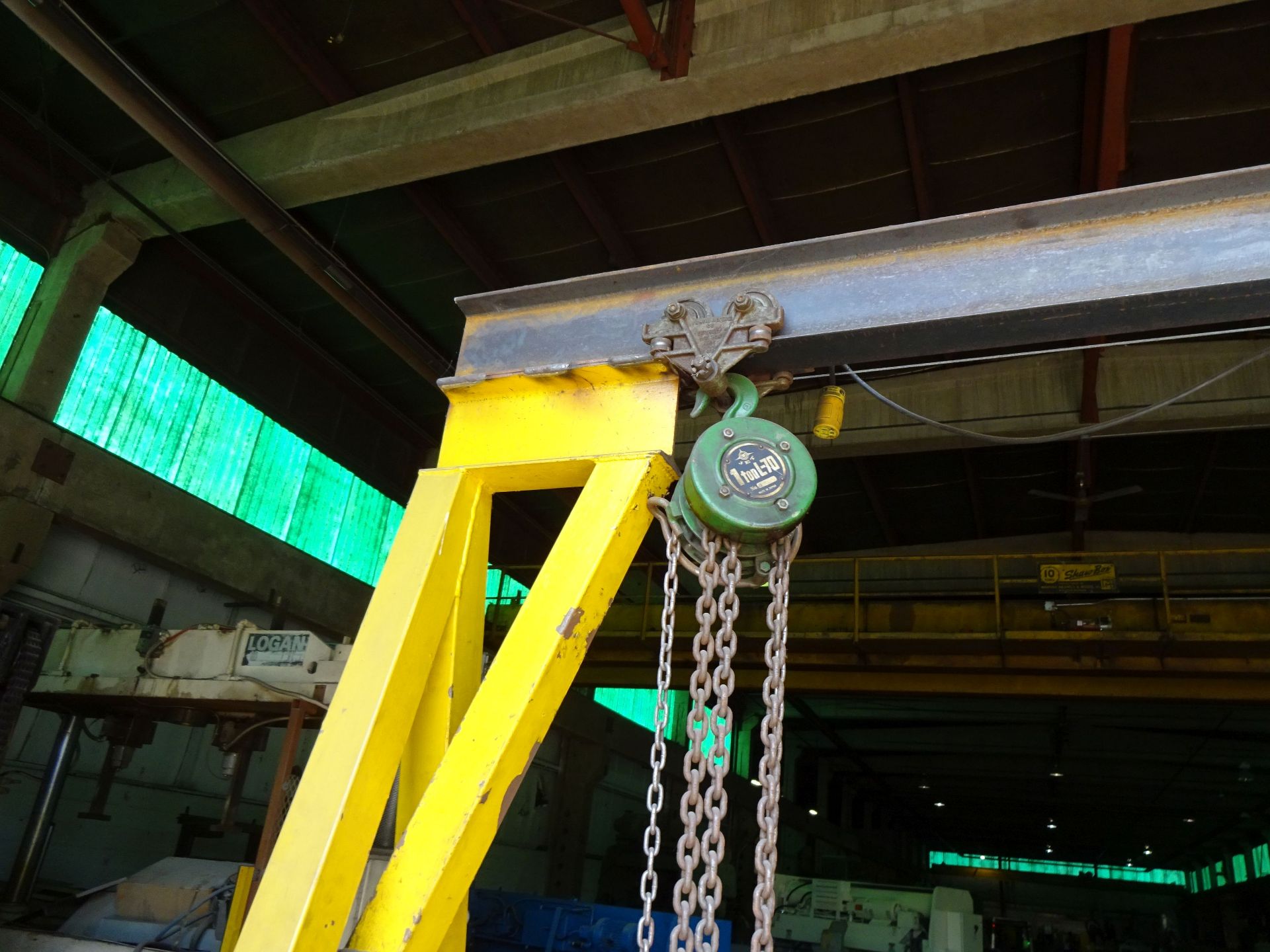 12' X 10' HIGH PORTABLE A-FRAME GANTRY WITH 1 TON MANUAL CHAIN HOIST -------- INDUSTRIAL SERVICES - Image 2 of 2