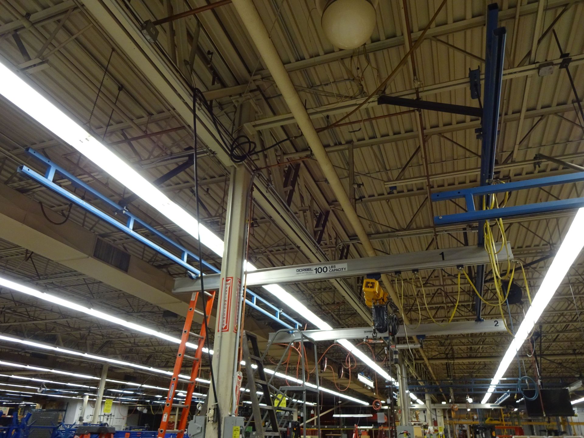 100 LB. X 24' (APPROX.) CAPACITY GORBEL 2-SPAN CEILING HUNG OVERHEAD CRANE WITH 100 LB. BAL-TROL - Image 7 of 7