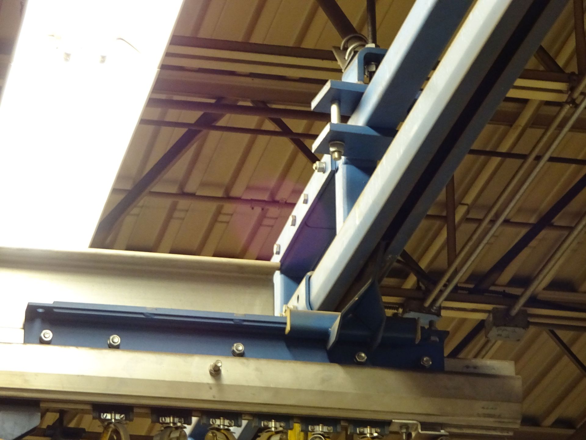 500 LB. X 40' (APPROX.) GORBEL CEILING HUNG OVERHEAD CRANE WITH 500 LB. HARRINGTON ELECTRIC CHAIN - Image 3 of 5