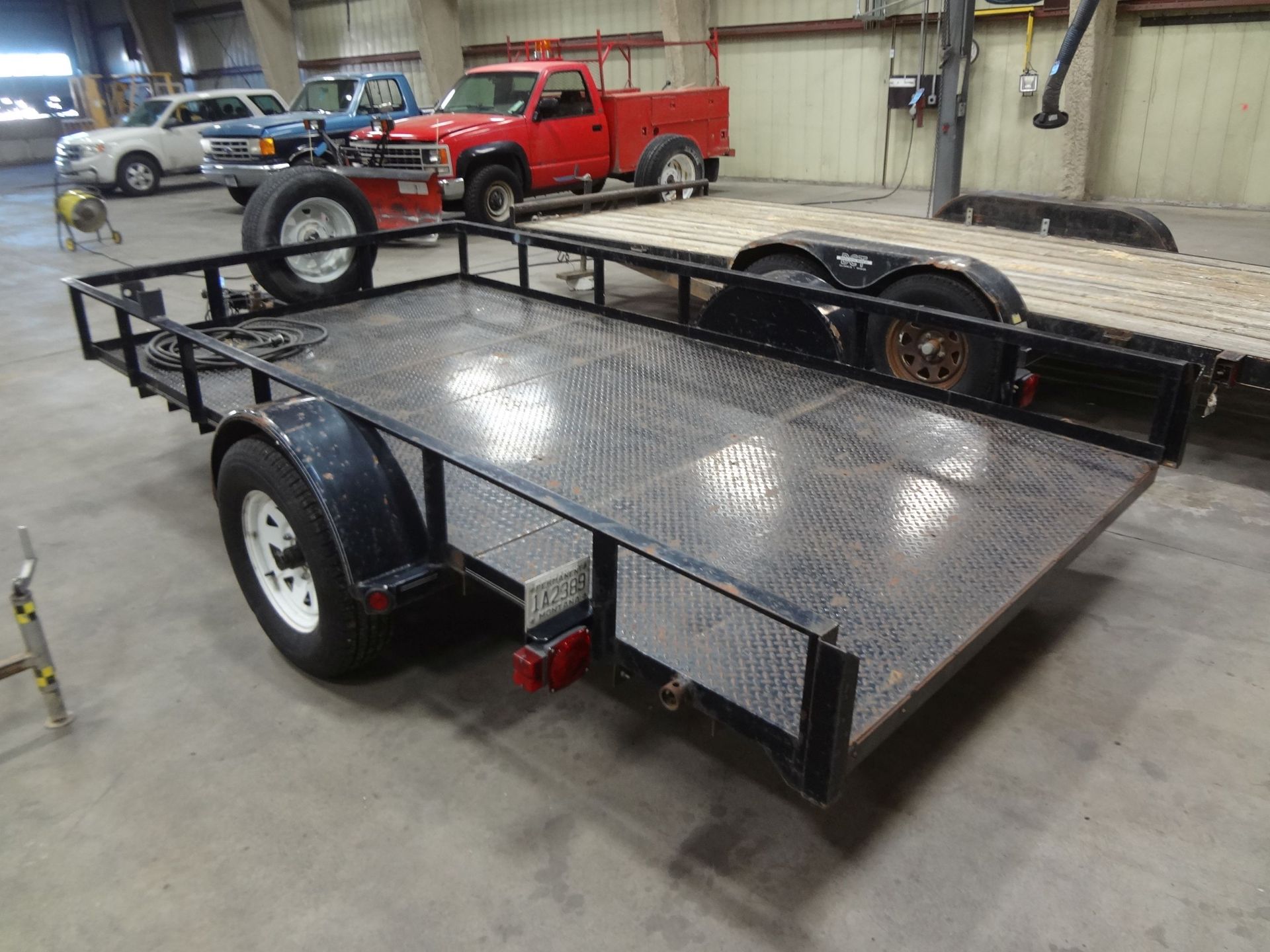 12' LOAD-TRAIL SINGLE AXEL TRAILER, 2" BALL HITCH, STEEL DECK - Image 3 of 4